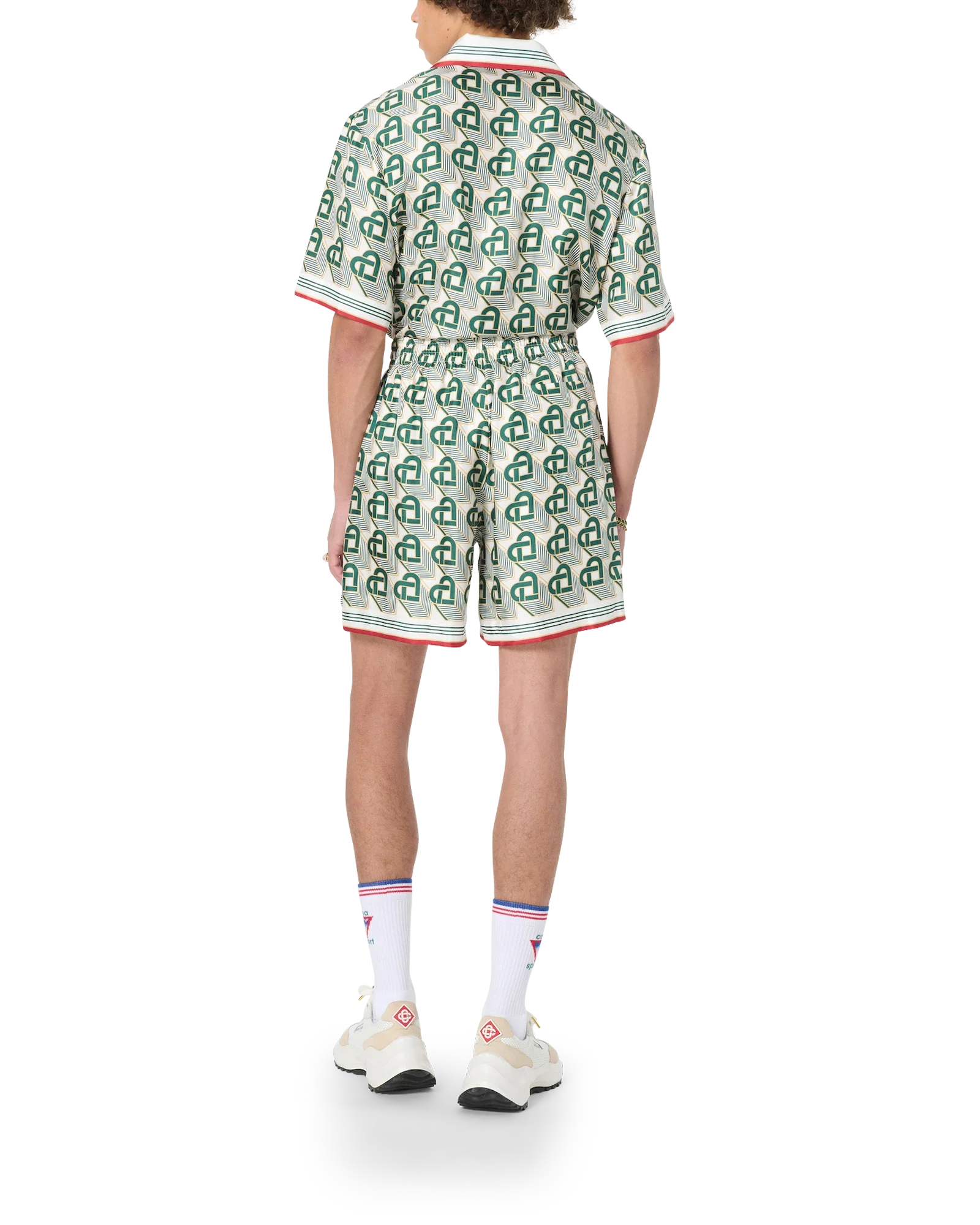 Chemise en soie Heart Monogram