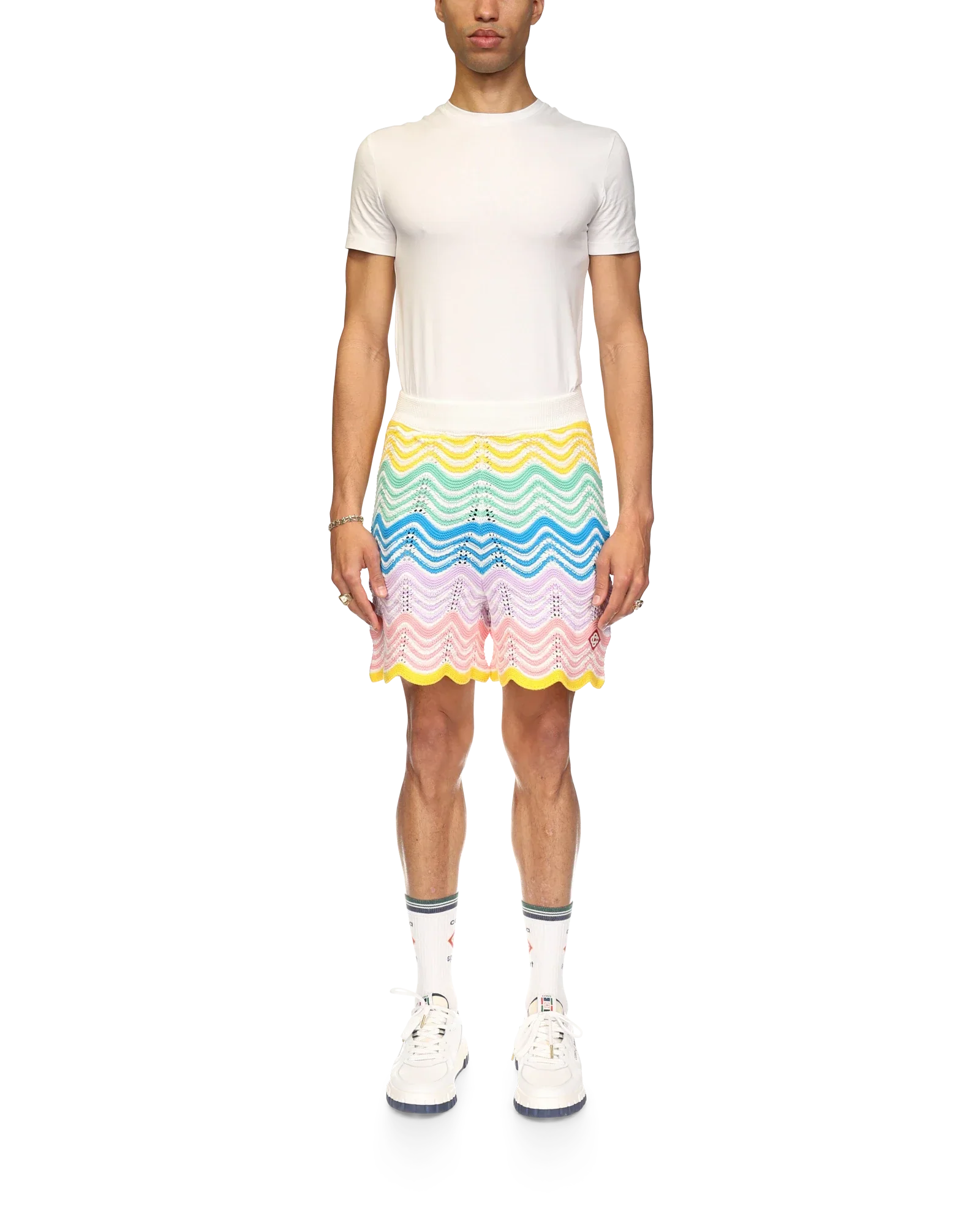 Short en tricot à vagues dégradées