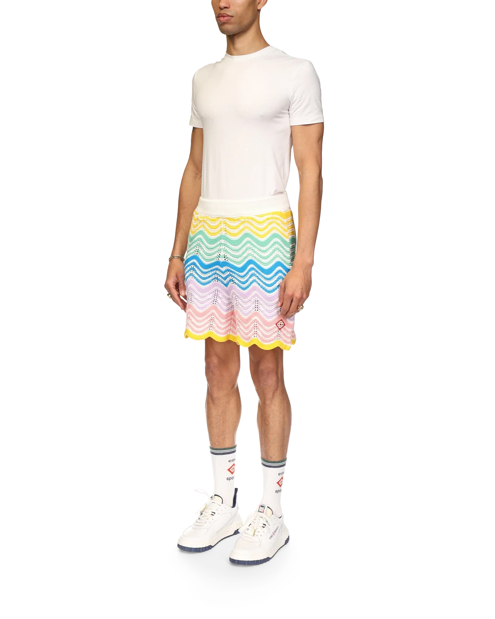 Short en tricot à vagues dégradées
