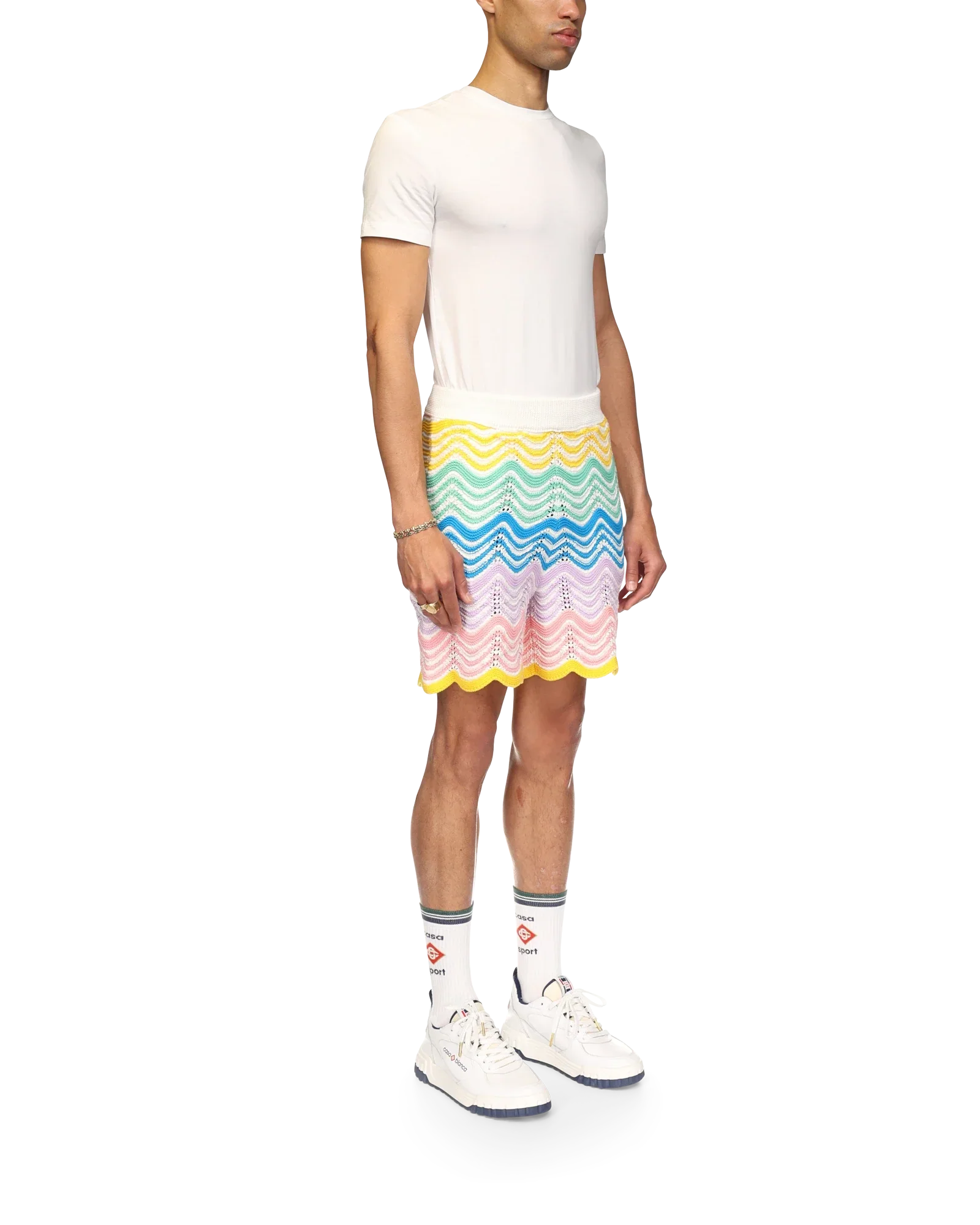 Short en tricot à vagues dégradées