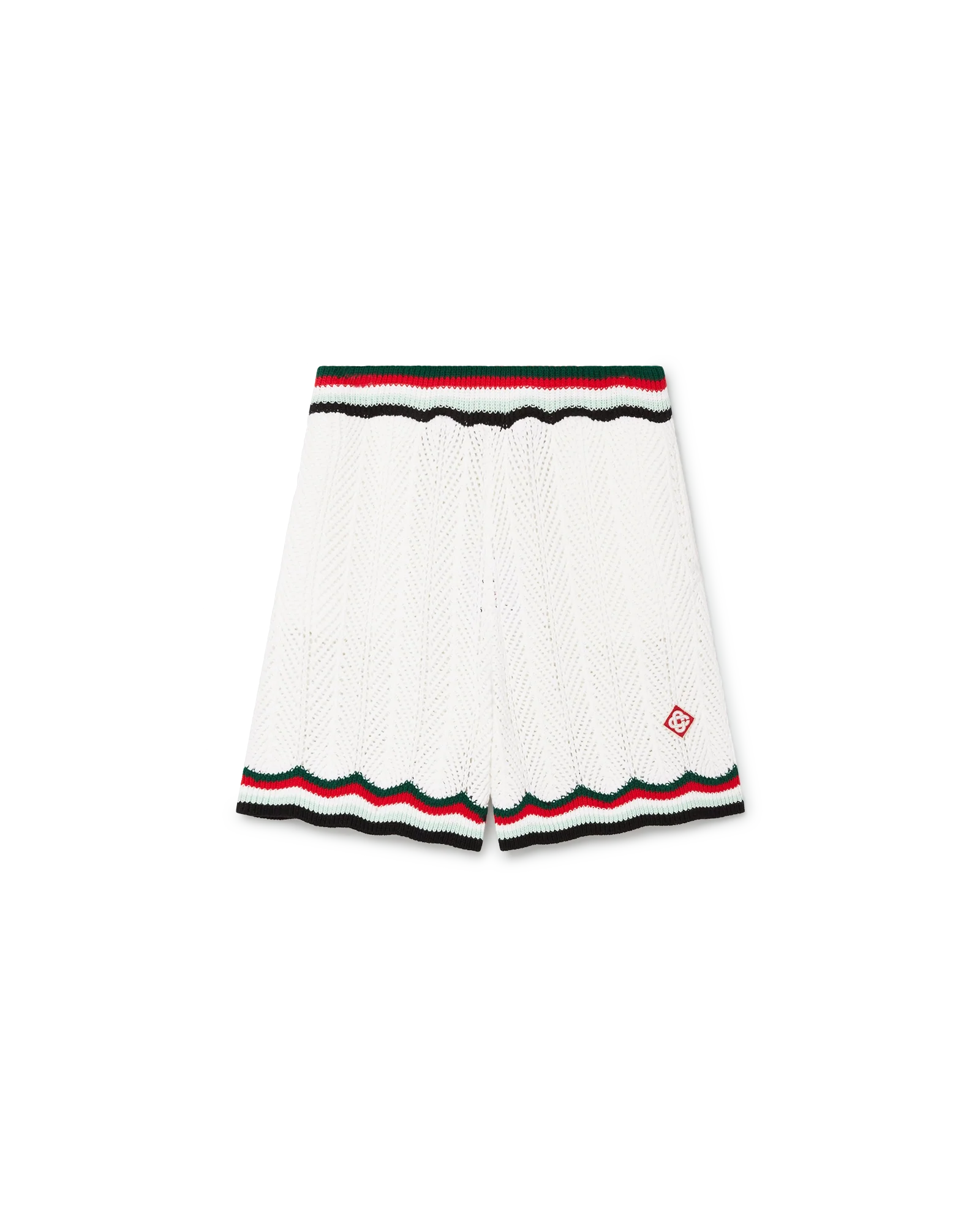 Short en coton crocheté à chevrons