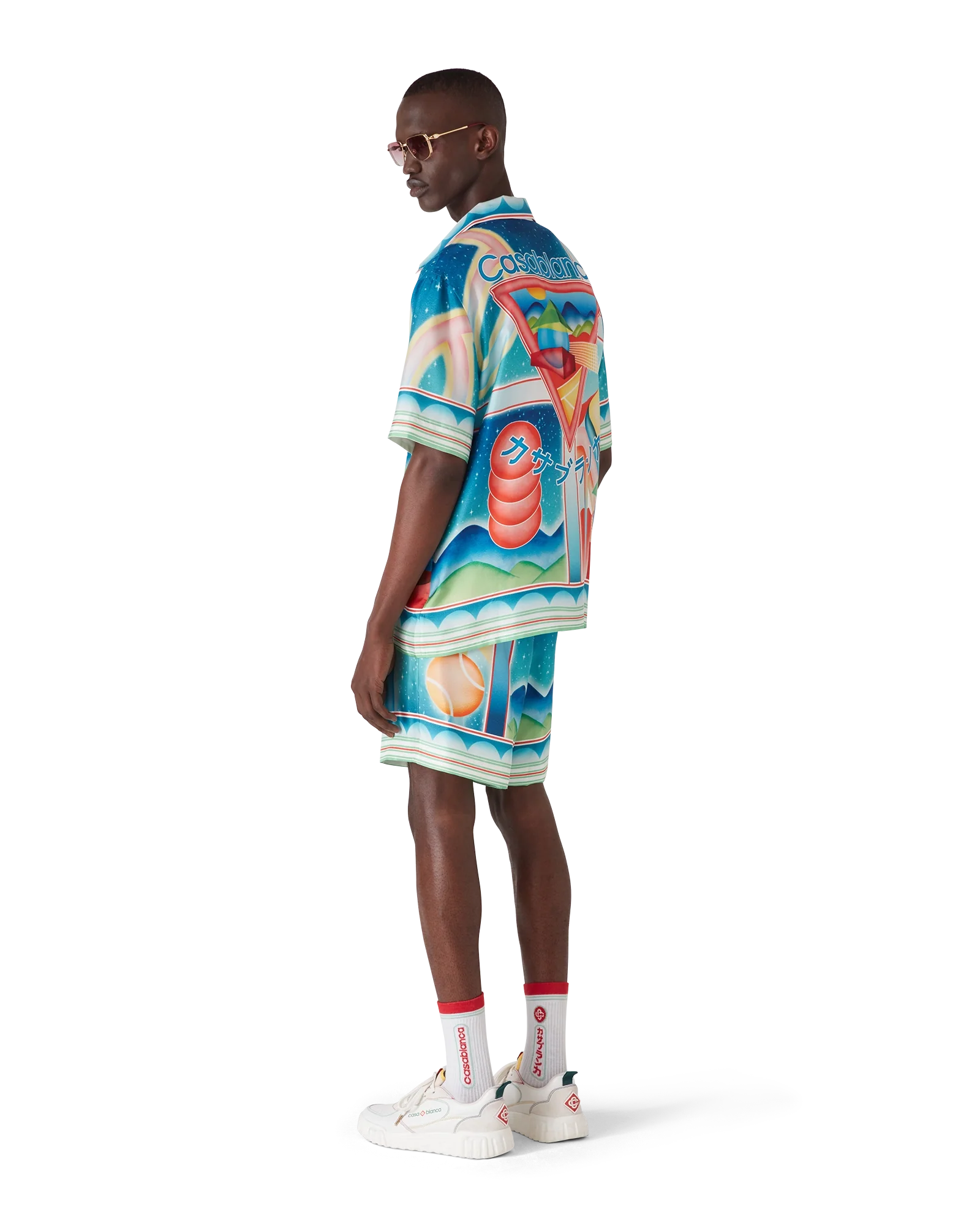 Chemise à manches courtes en soie Galaxy Court