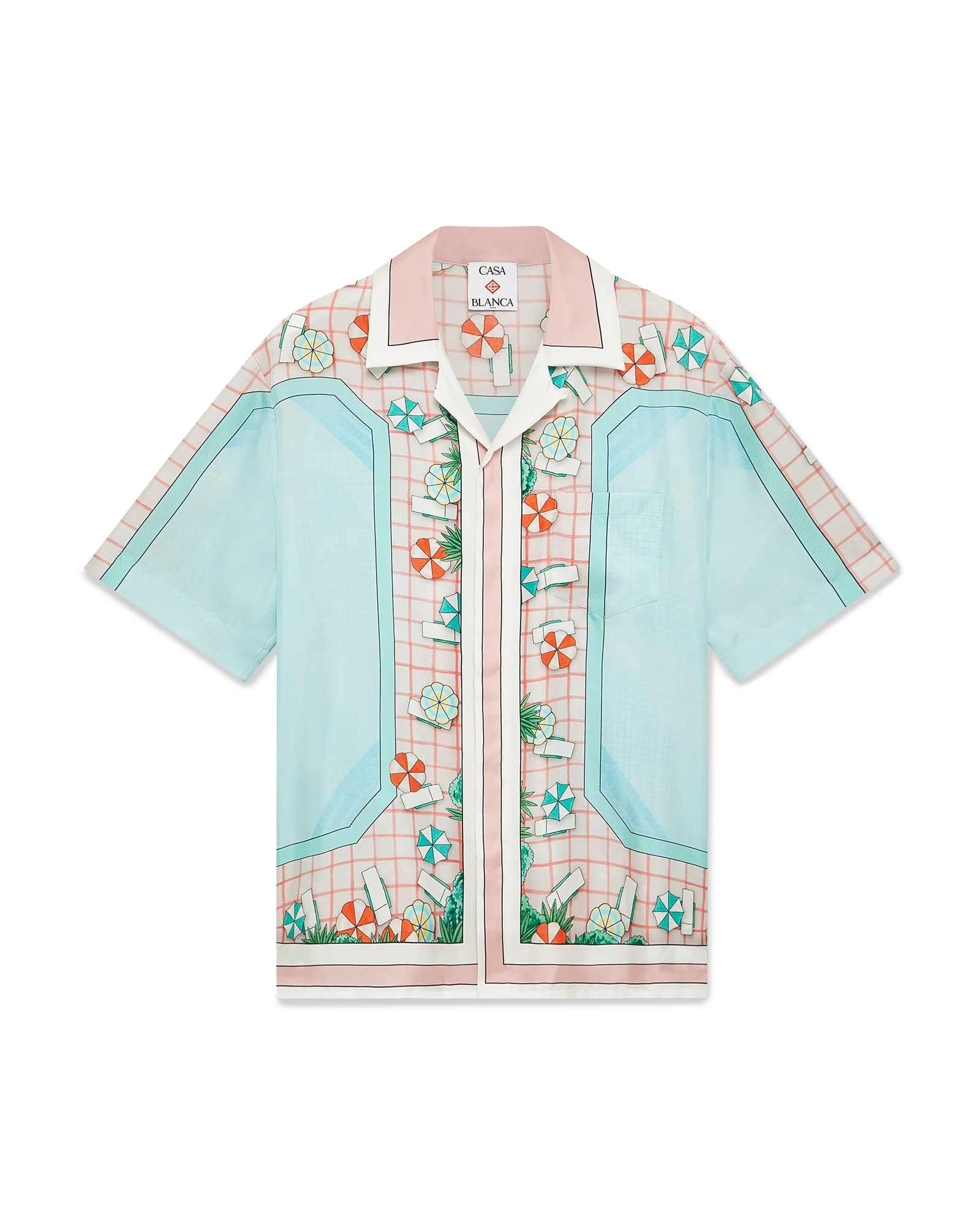 Chemise à manches courtes en soie Copacabana