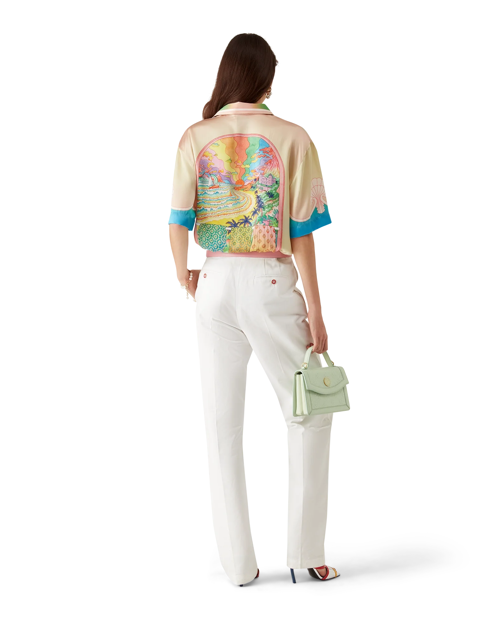 Chemise à manches courtes en soie Lucid Dreams
