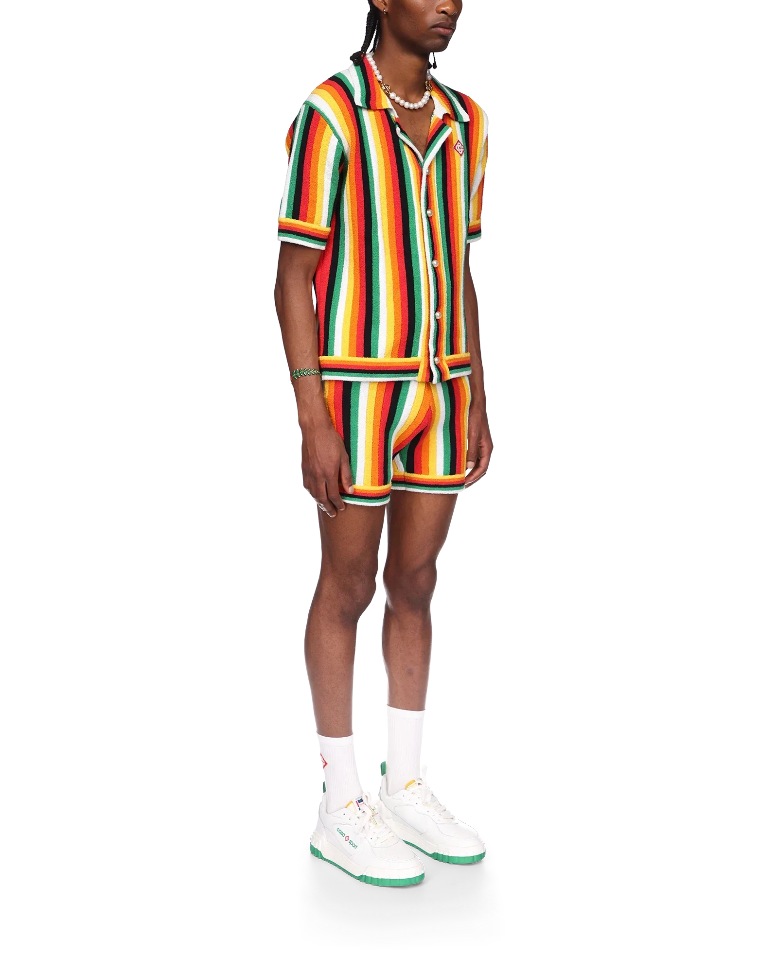 Chemise éponge rayée