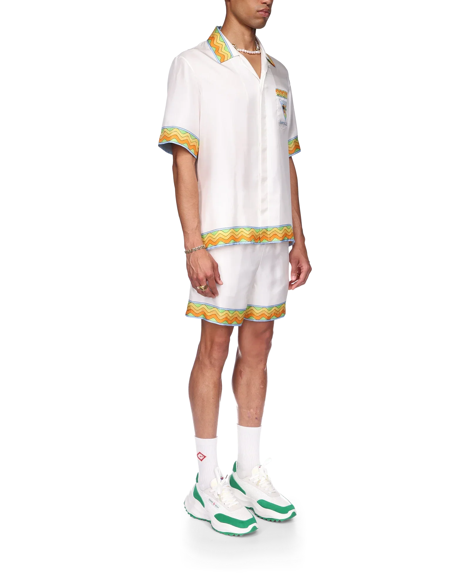 Chemise en soie Afro Cubism Tennis Club