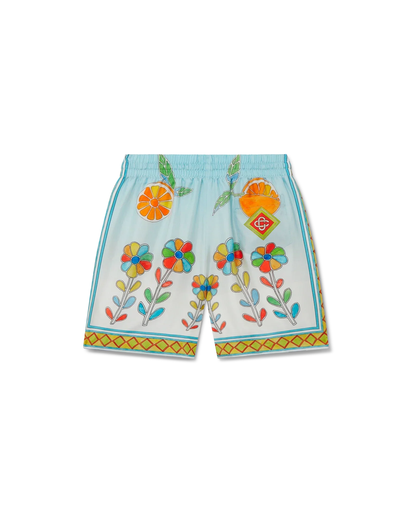 Short en soie à fleurs Yoruba