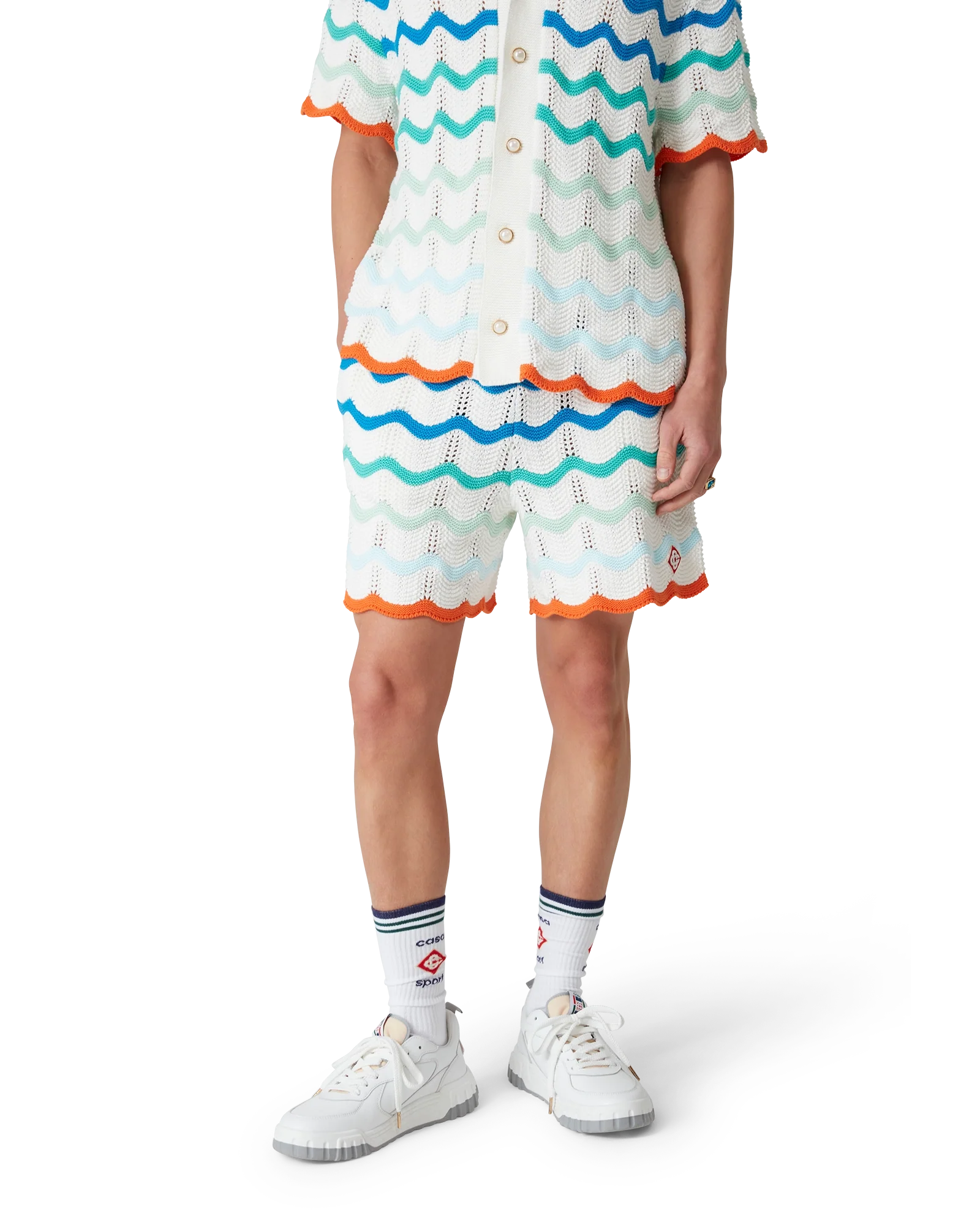 Short en crochet à vagues dégradées