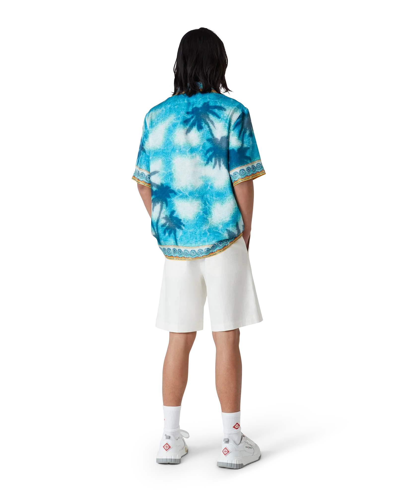 Short plissé en lin