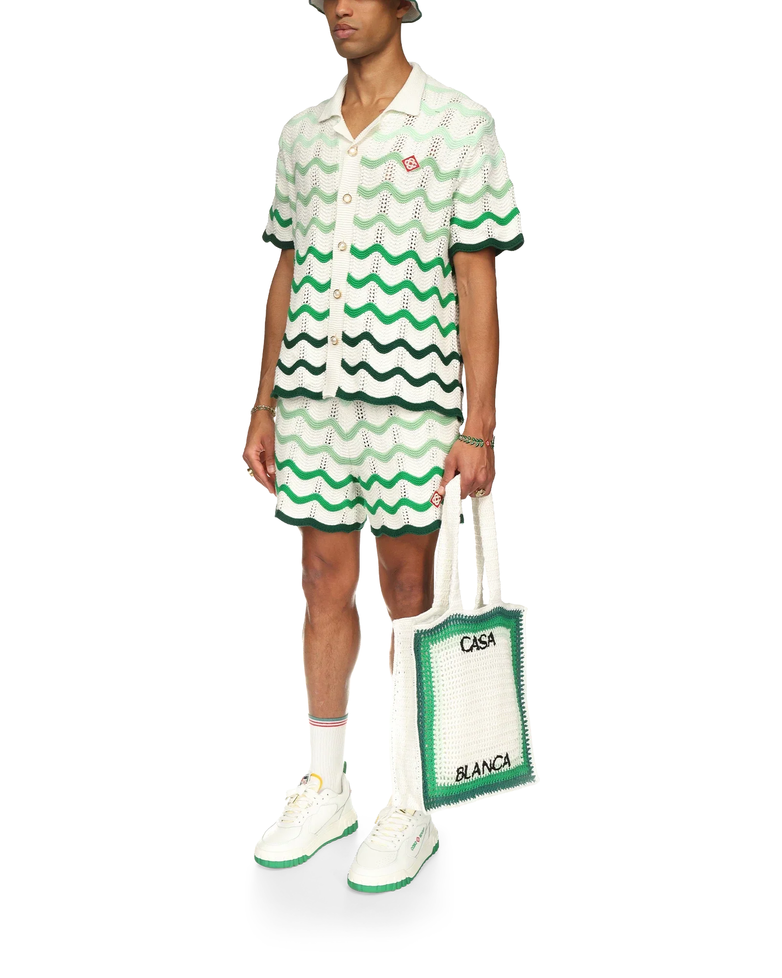 Chemise en crochet à dégradé ondulé