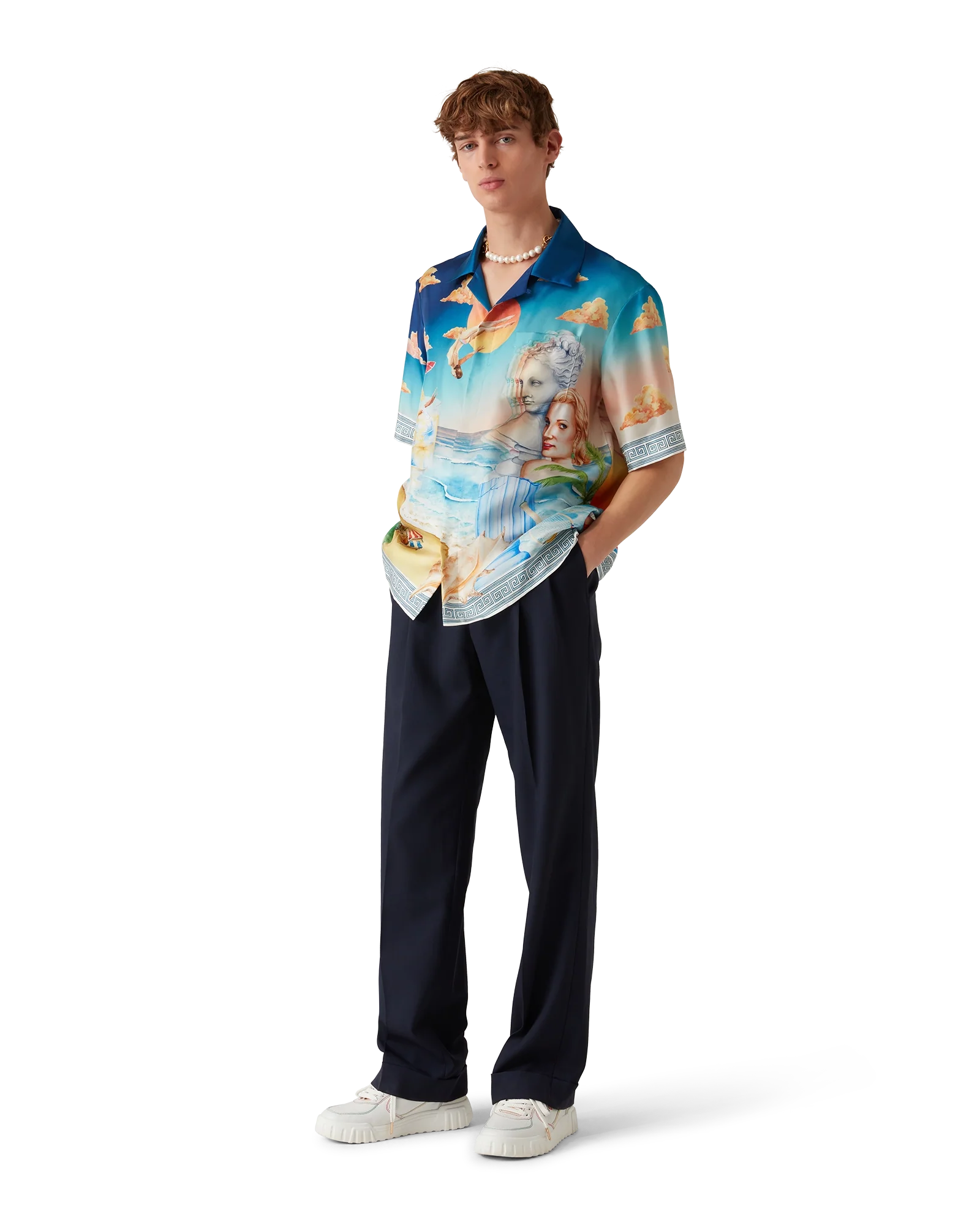 Chemise en soie à manches courtes - Le Plongeon