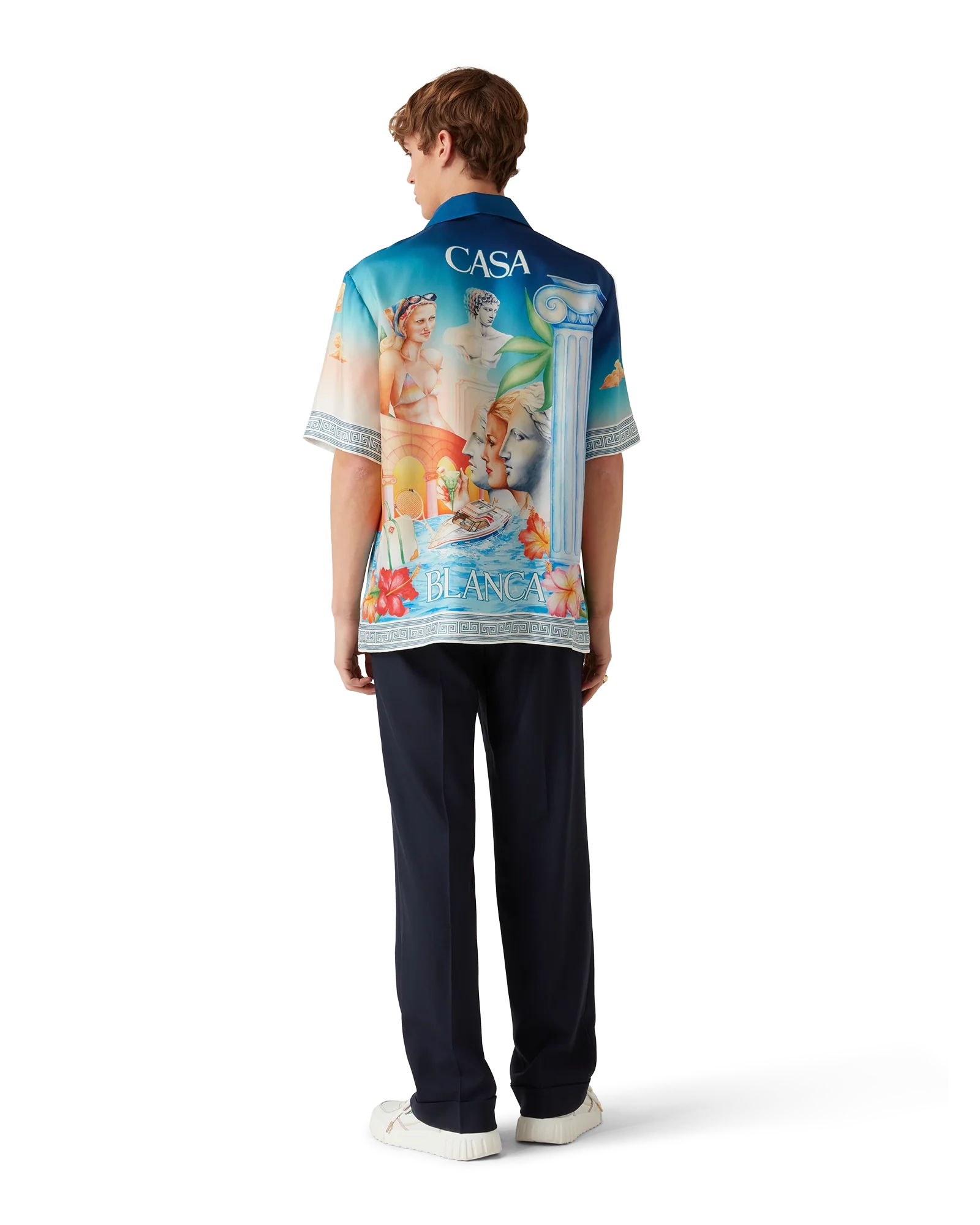 Chemise en soie à manches courtes - Le Plongeon