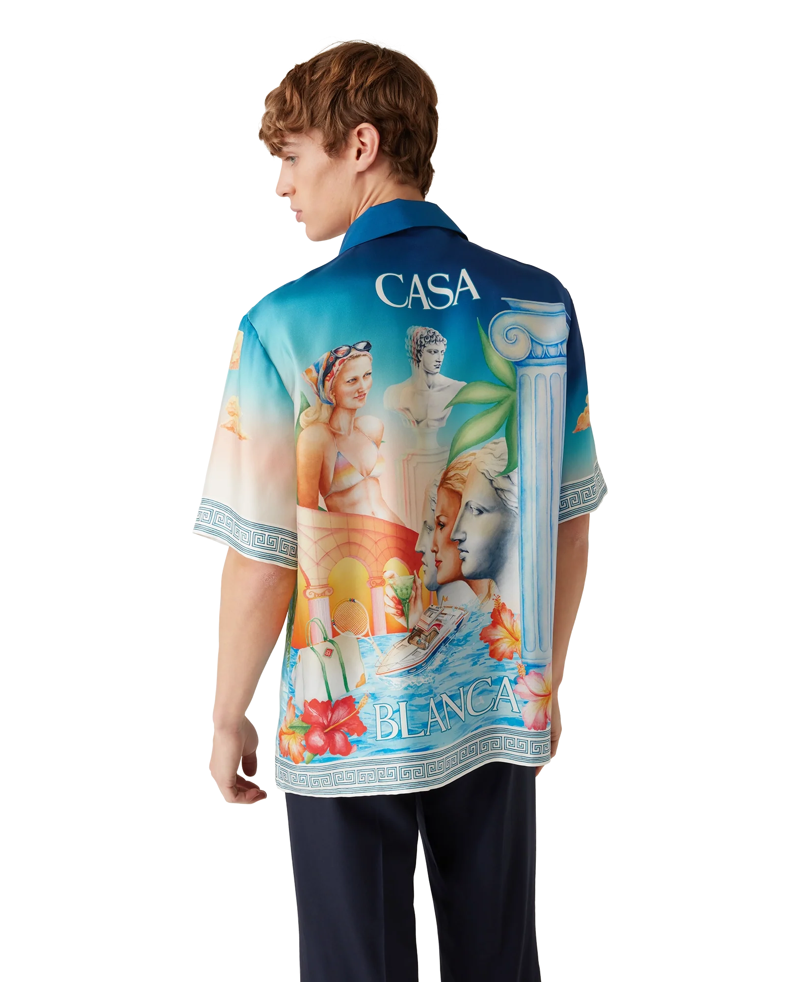 Chemise en soie à manches courtes - Le Plongeon