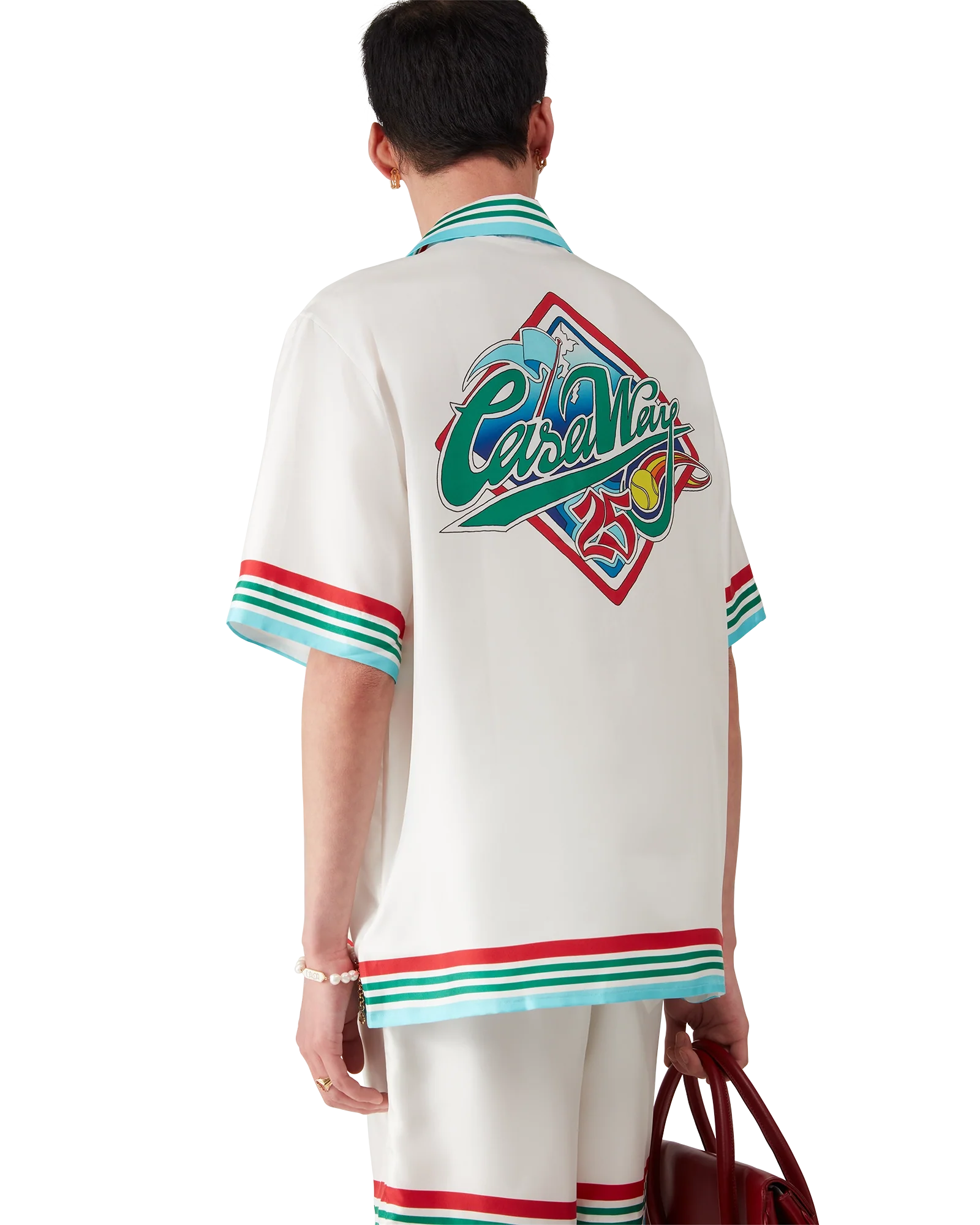 Chemise en soie à manches courtes Casa Way World Series