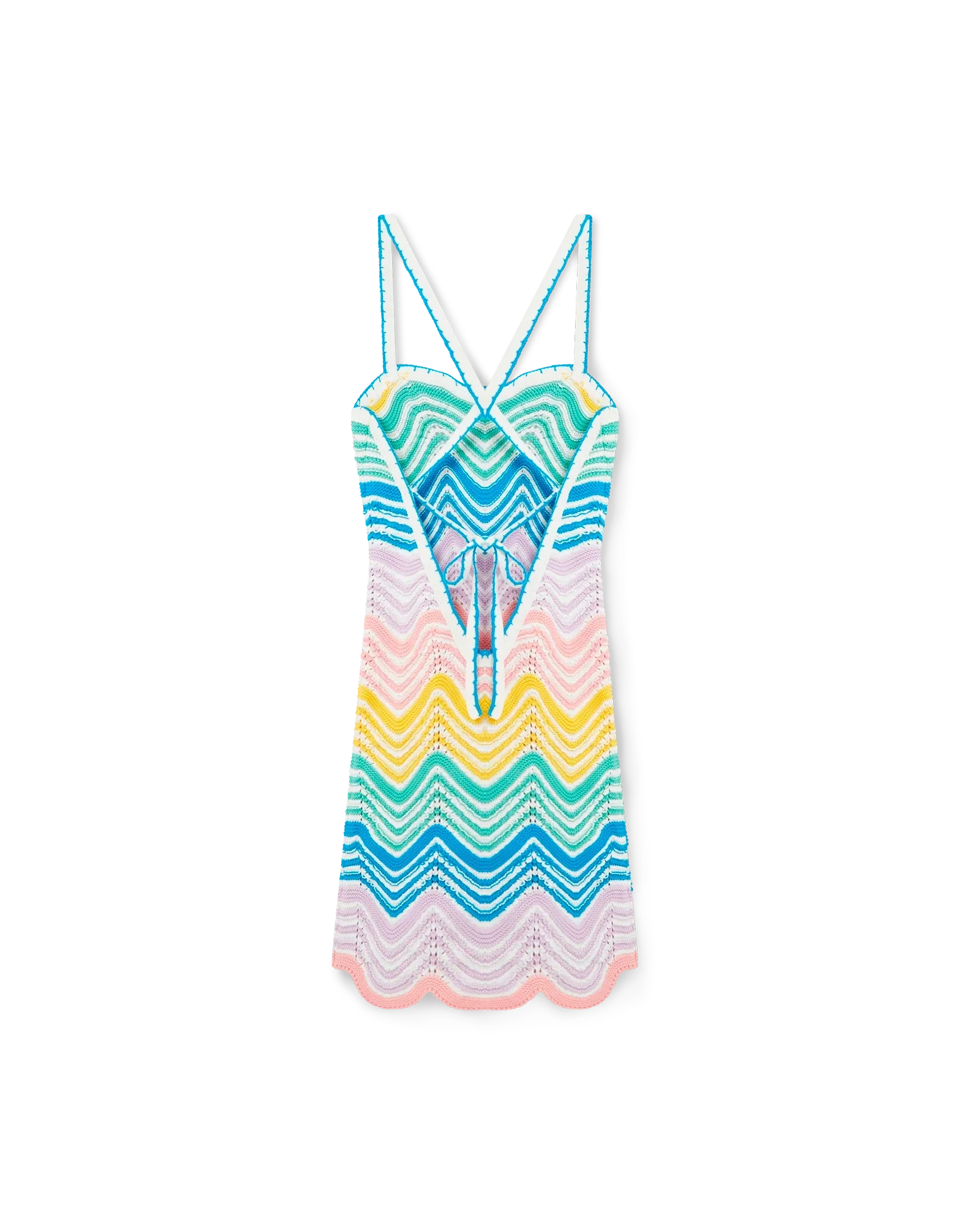 Robe en crochet à vagues dégradées