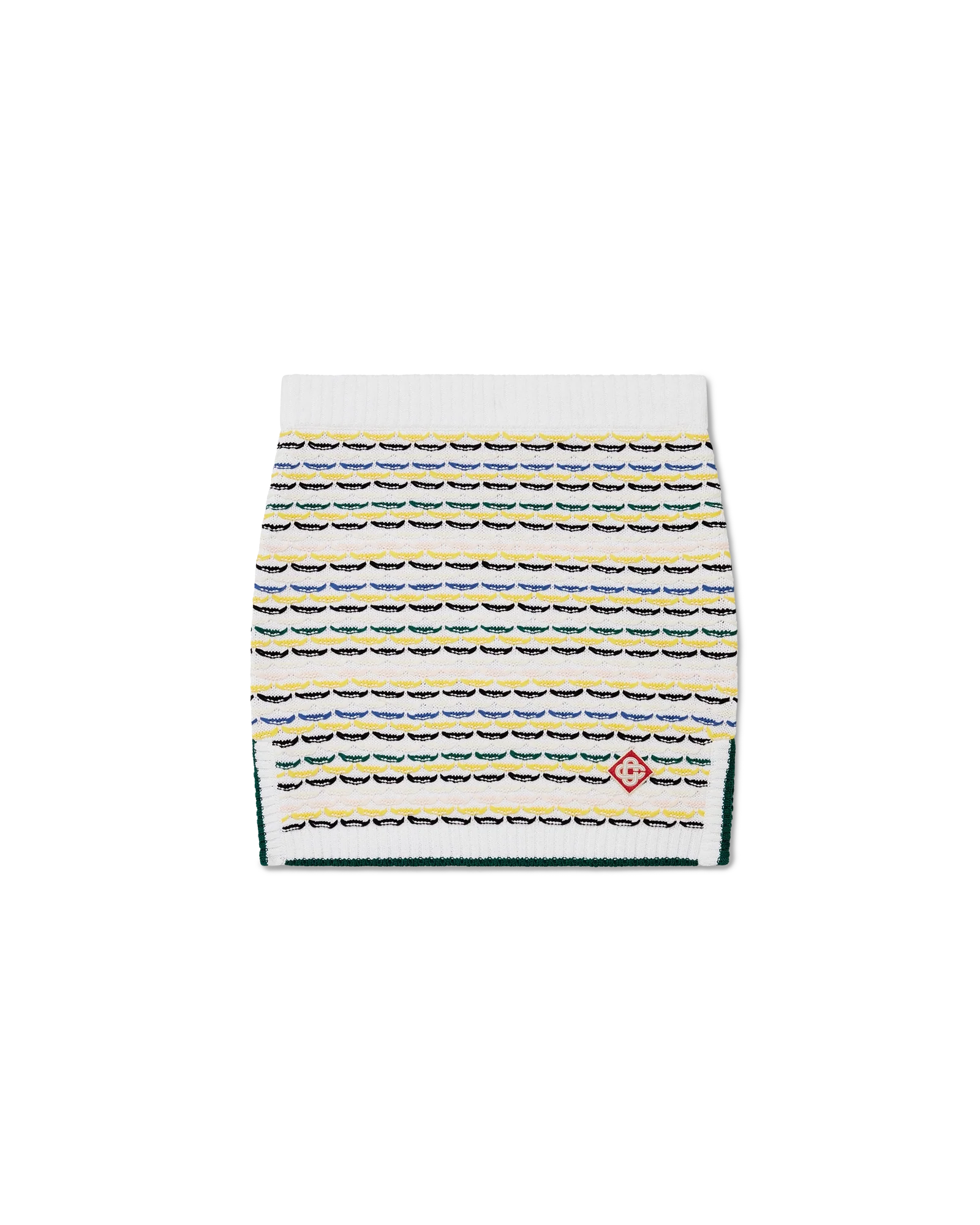 Minijupe en tricot de coton à points rentrés
