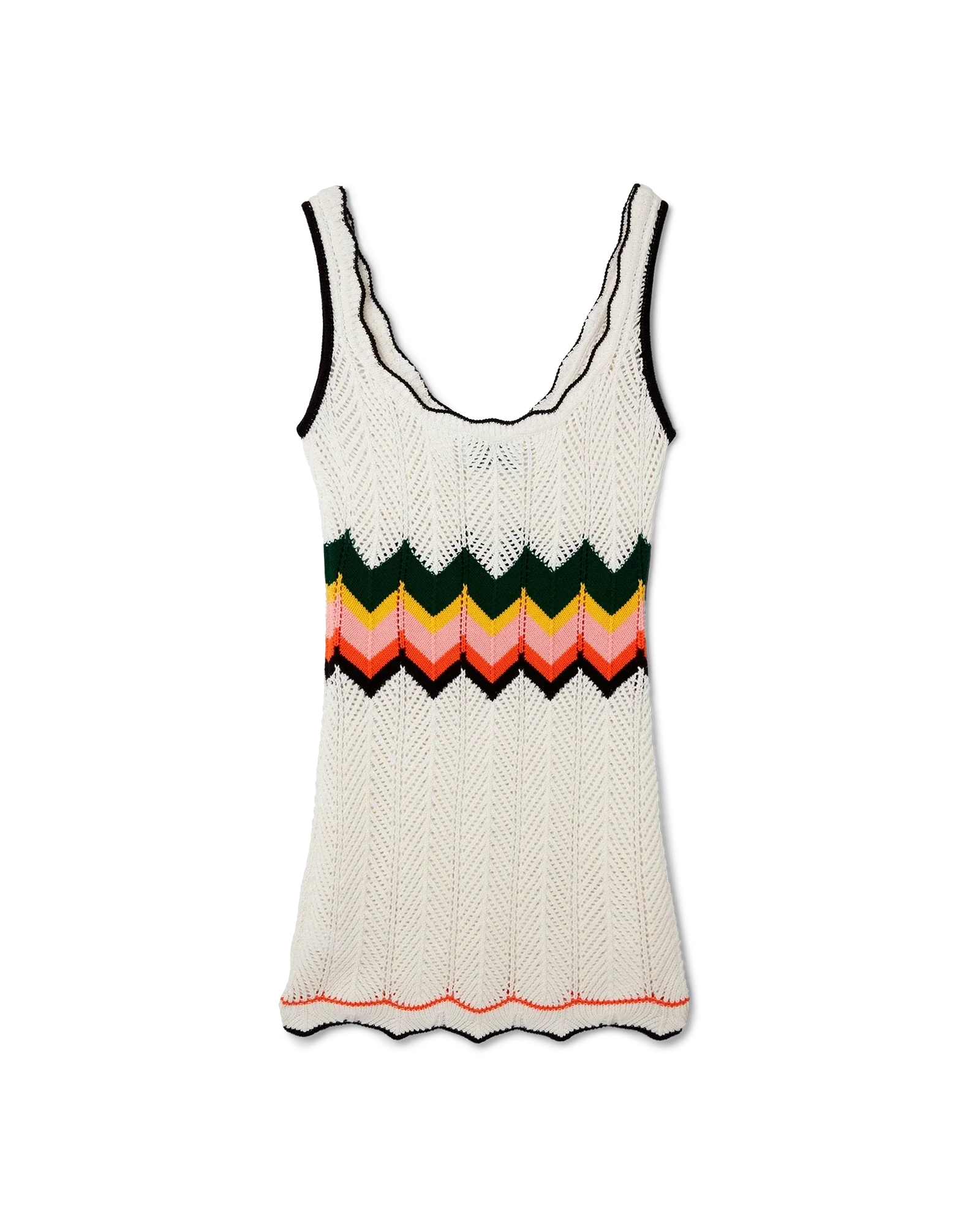 Robe en dentelle à chevrons