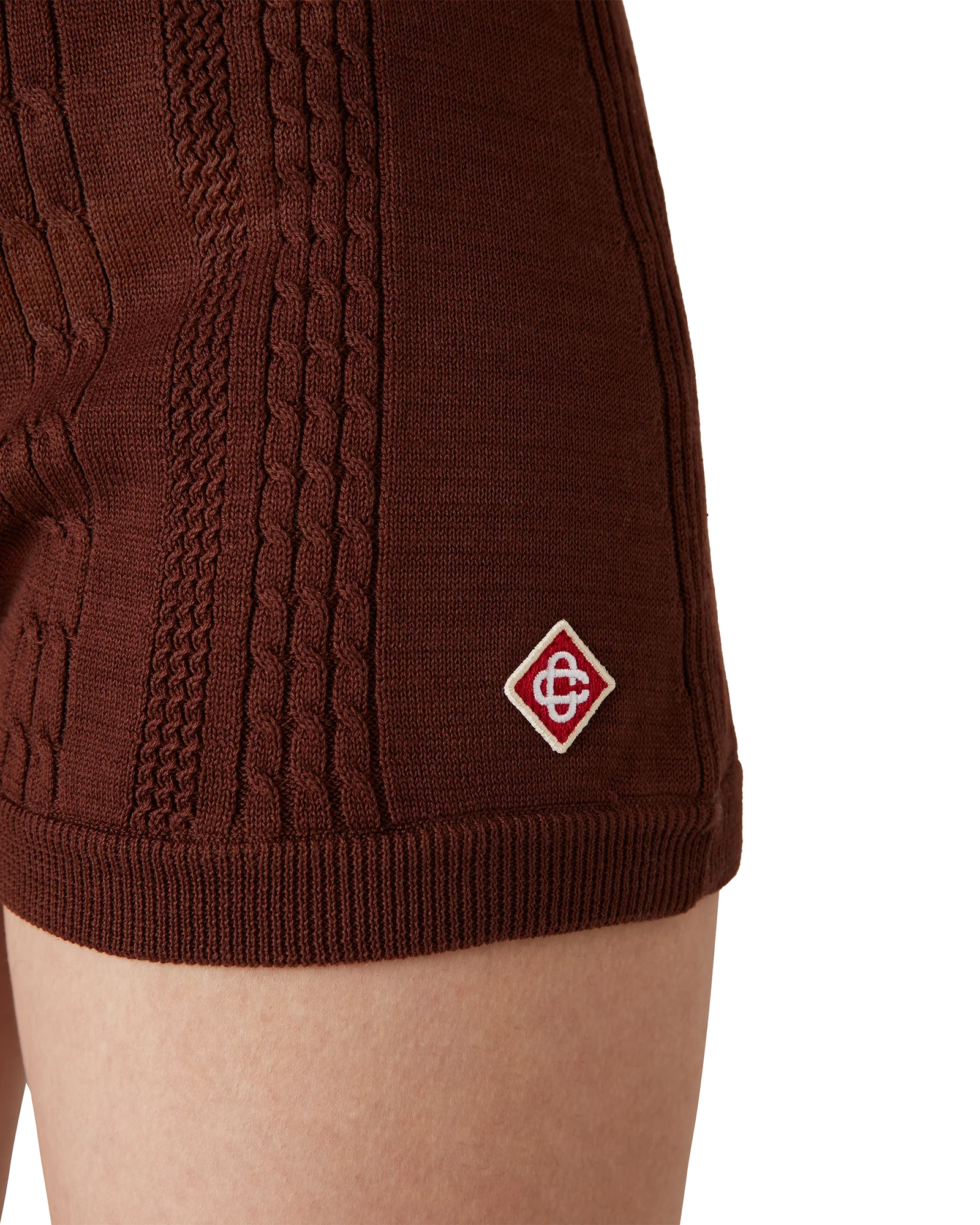 Mini short en maille torsadée