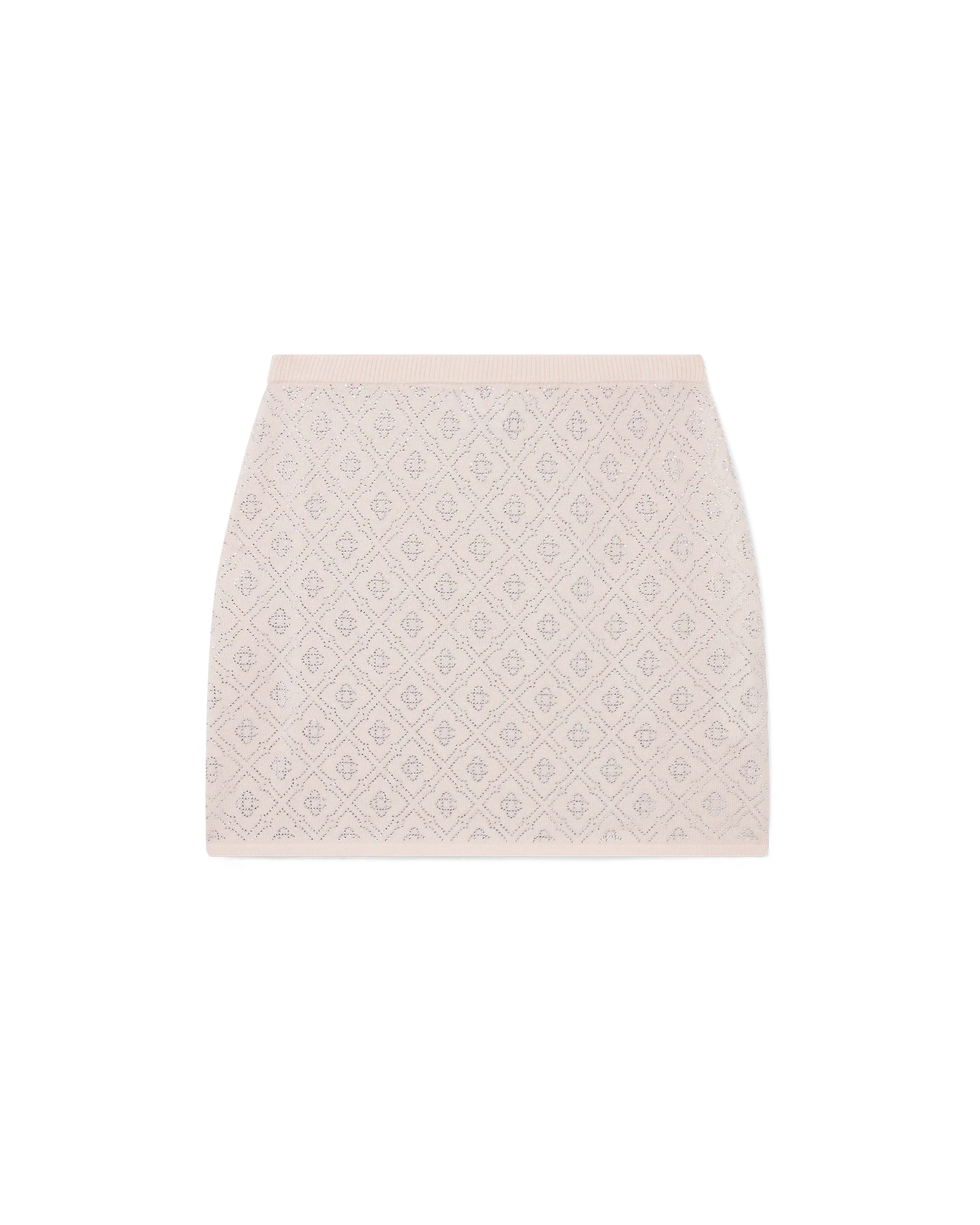 Minijupe en maille avec monogramme en cristal