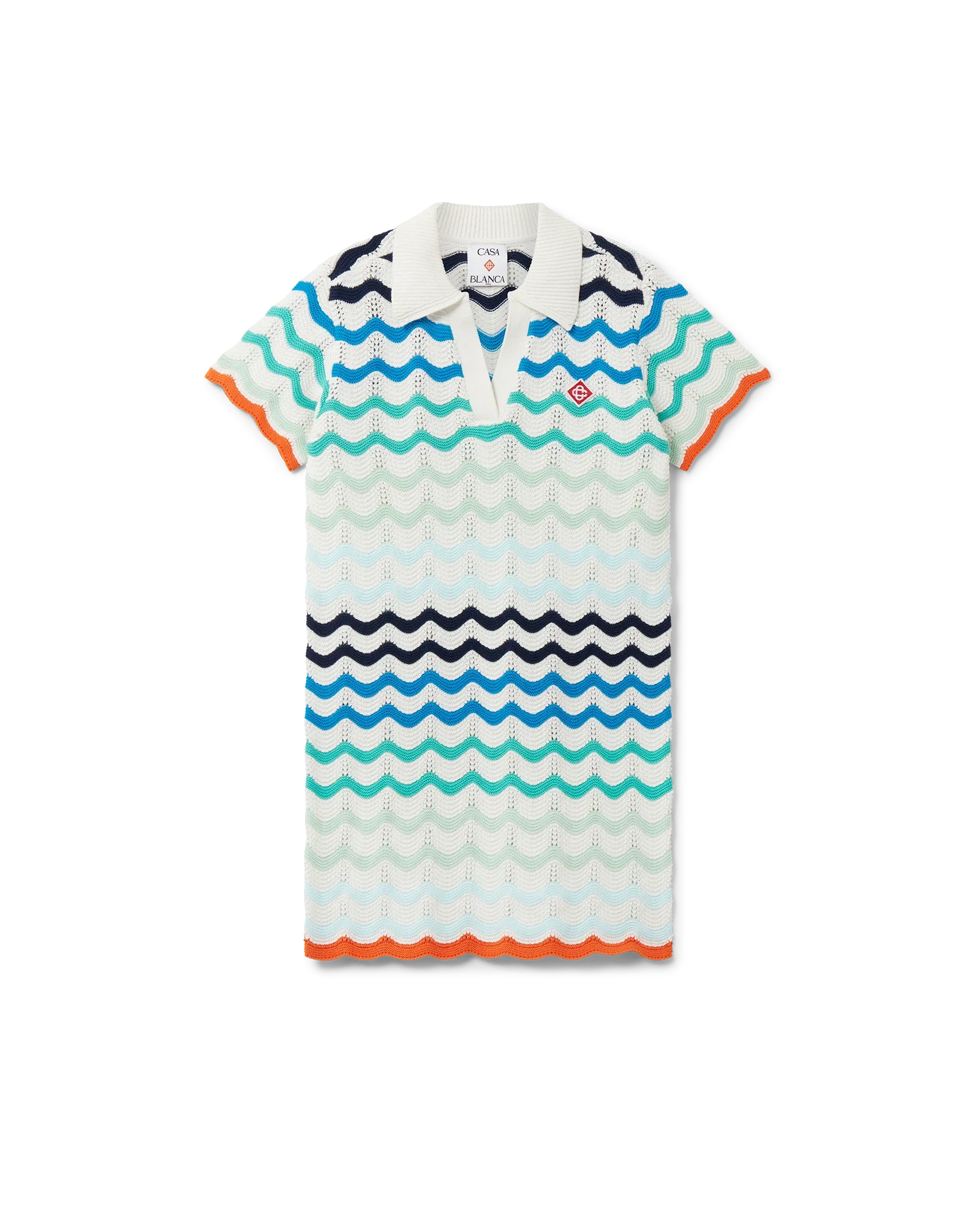 Robe en crochet à vagues dégradées