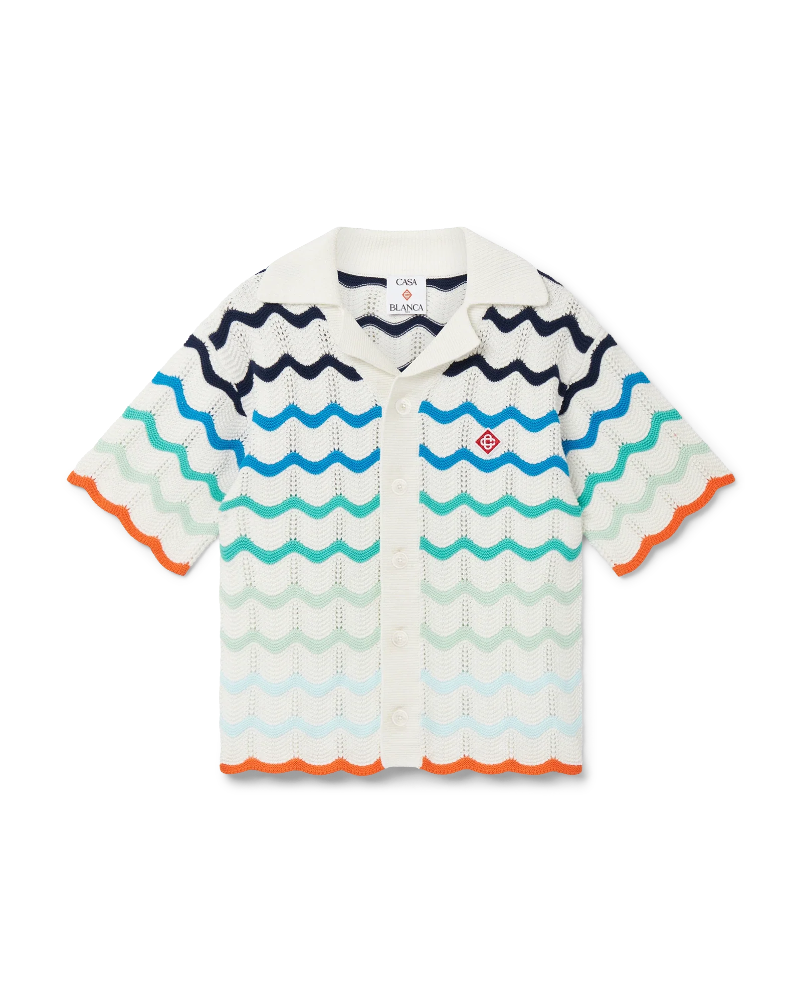 Chemise en crochet à vagues dégradées