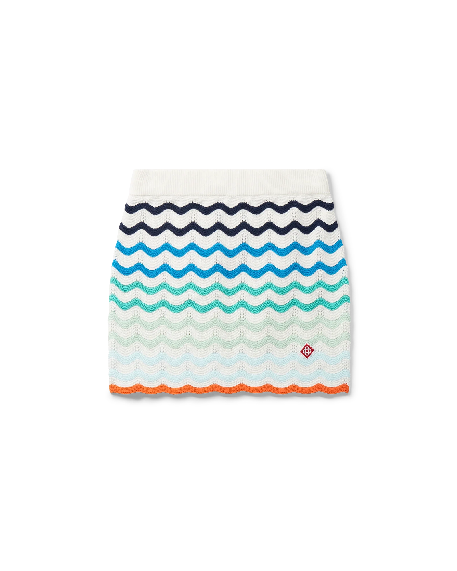 Jupe en crochet à vagues dégradées