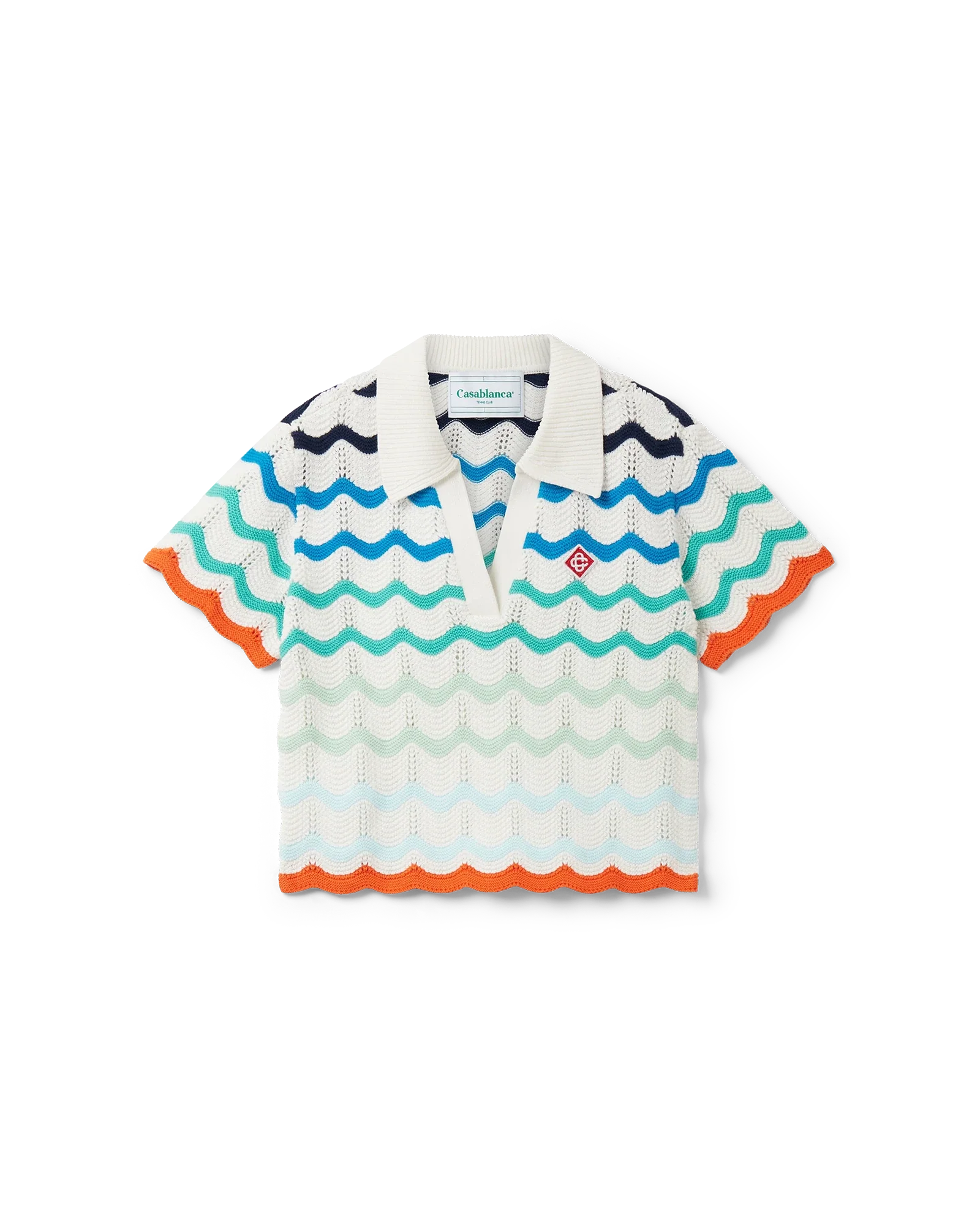 Top en crochet à vagues dégradées