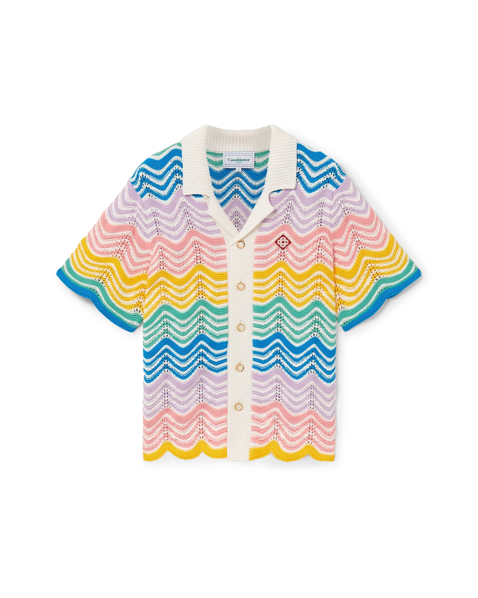 Chemise en tricot à vagues dégradées