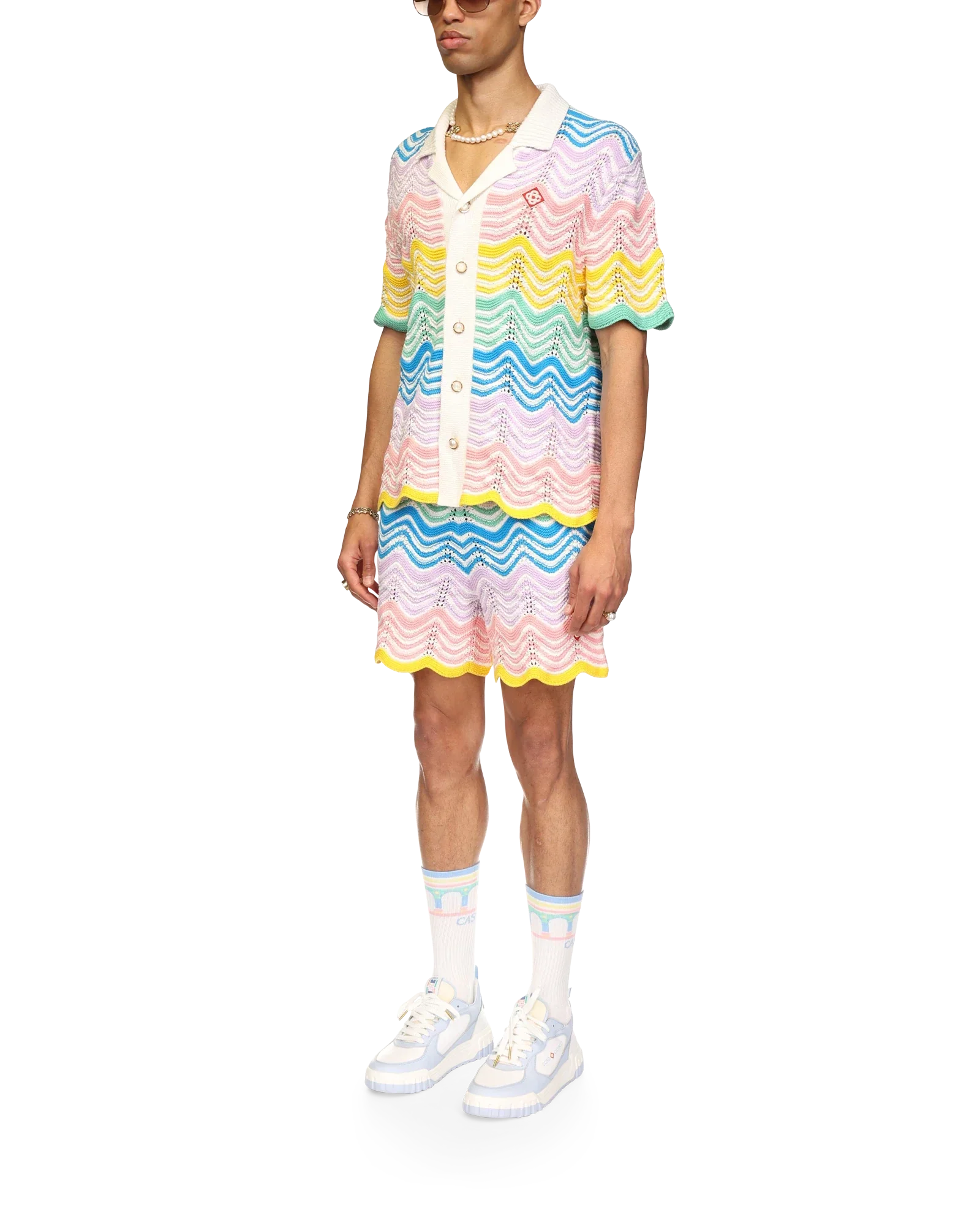 Chemise en tricot à vagues dégradées