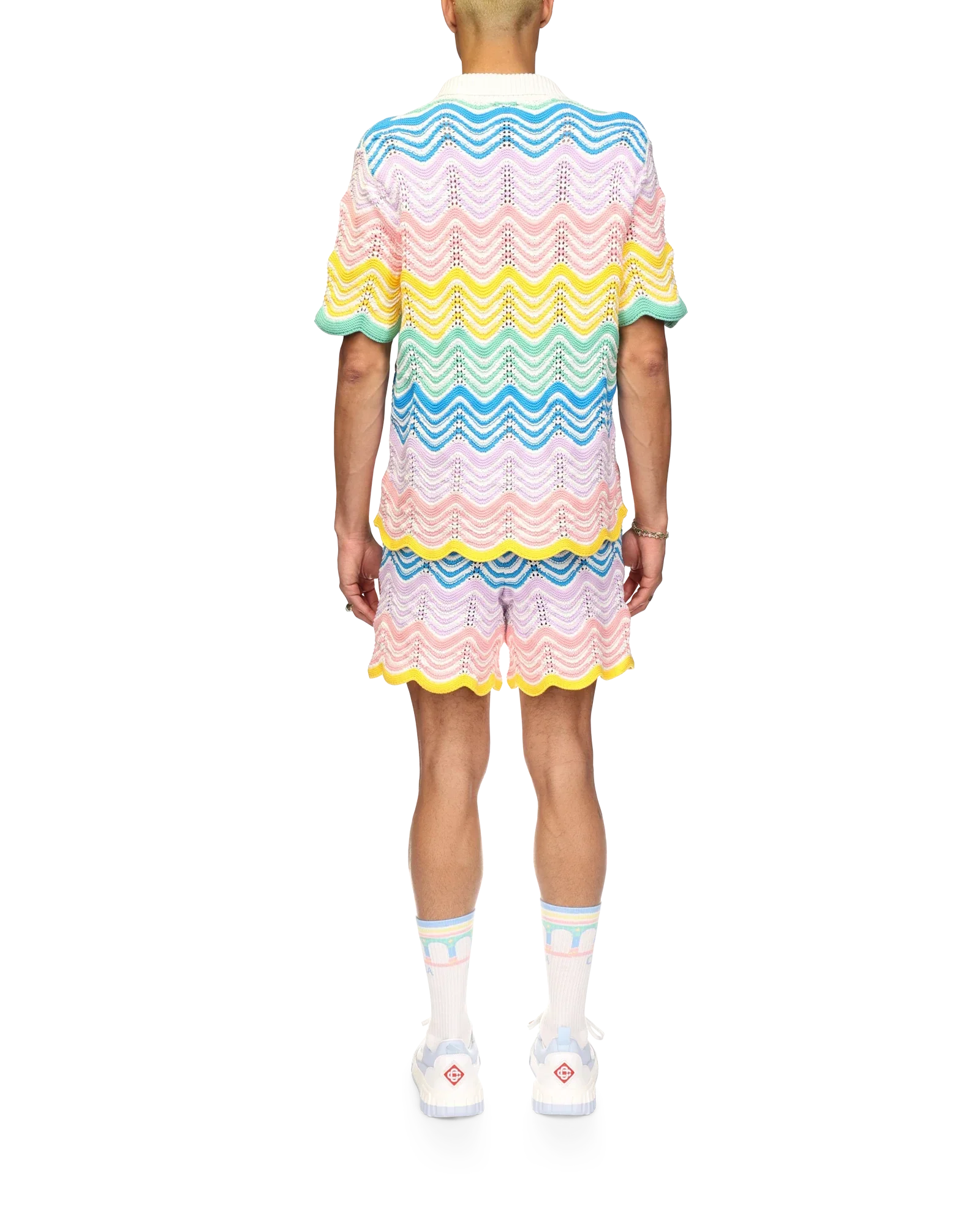 Chemise en tricot à vagues dégradées