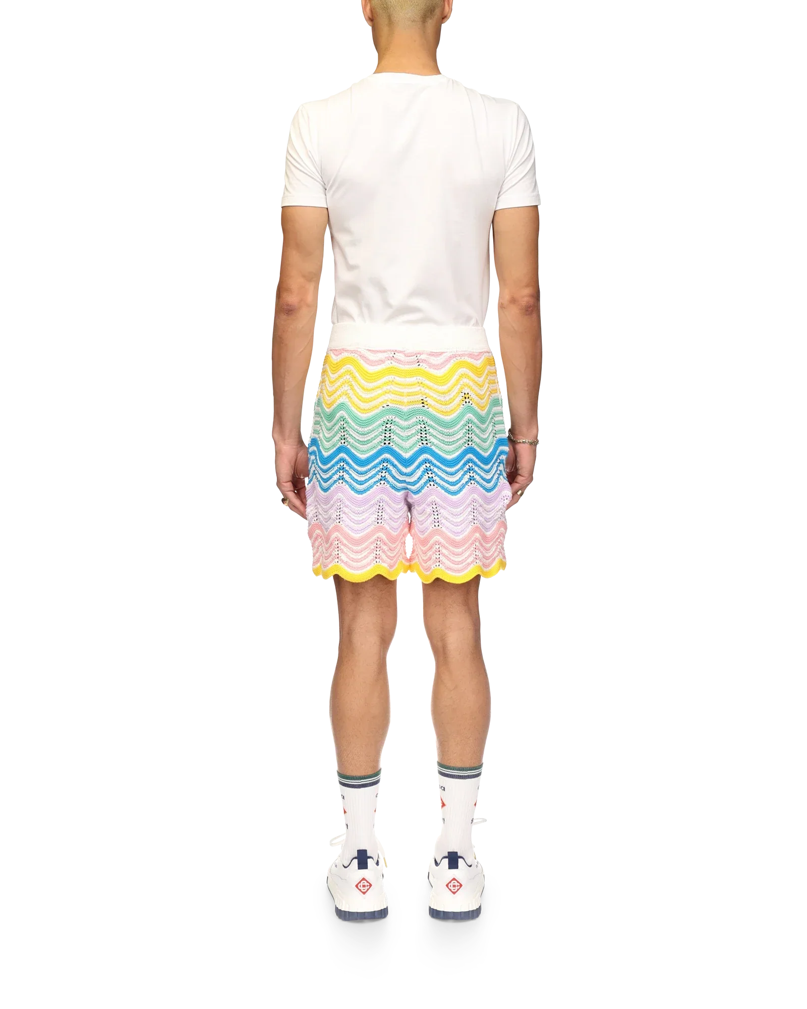 Short en tricot à vagues dégradées
