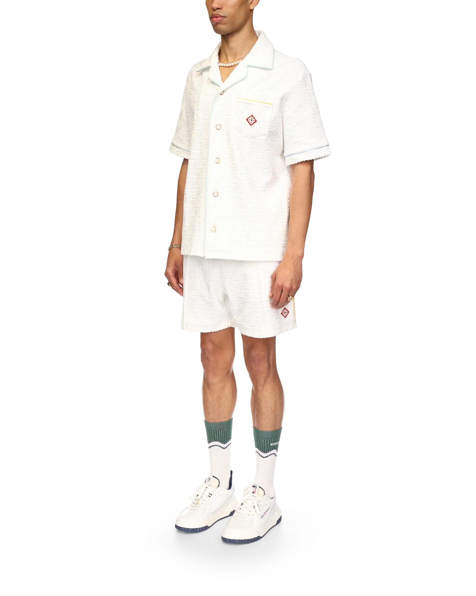 Chemise à manches courtes tissu éponge Monogram