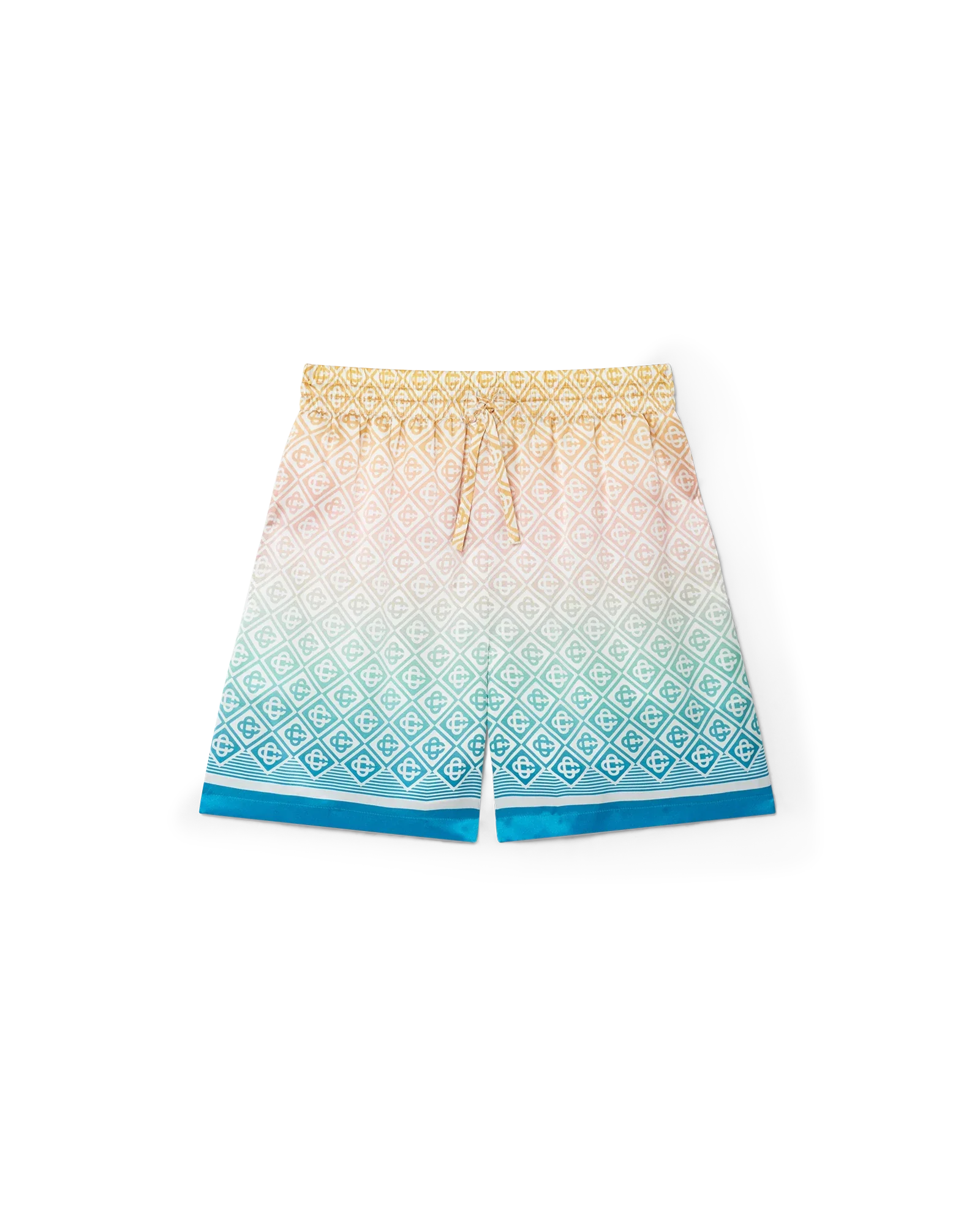 Short en soie avec monogramme dégradé