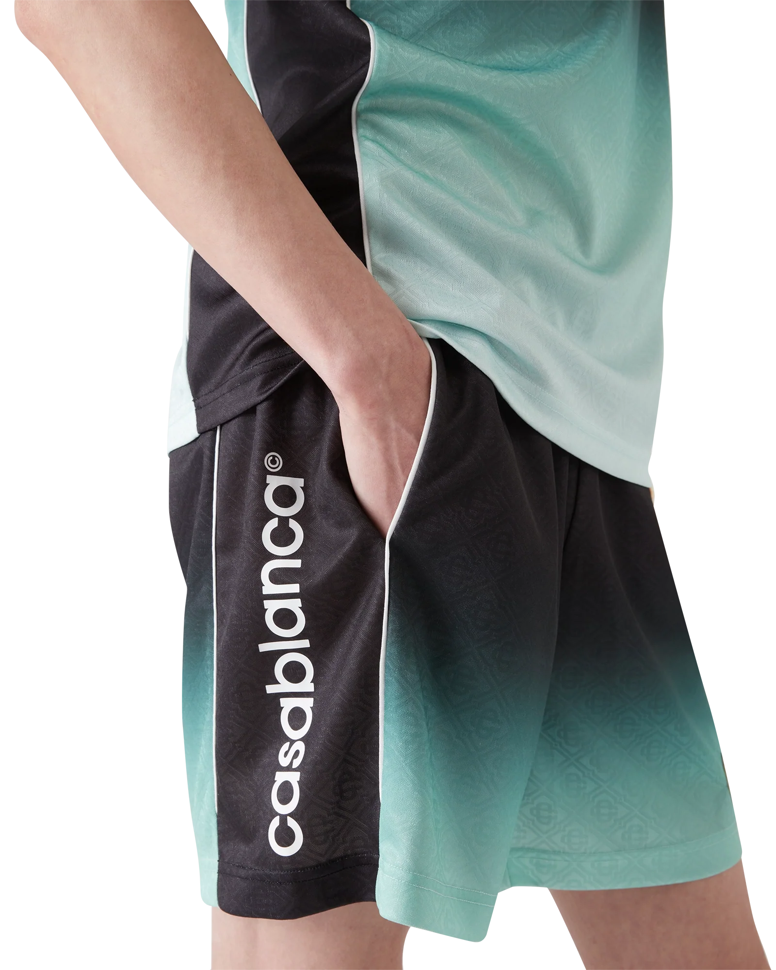 Short de football en jacquard monogramme dégradé