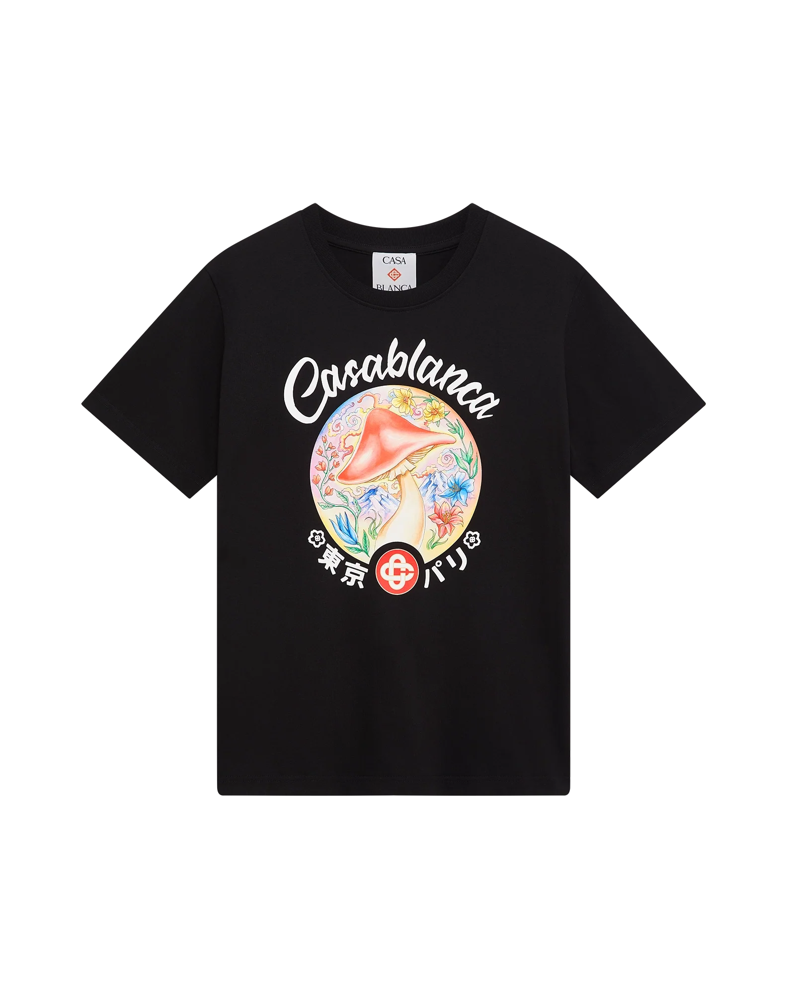 T-shirt avec emblème de champignon