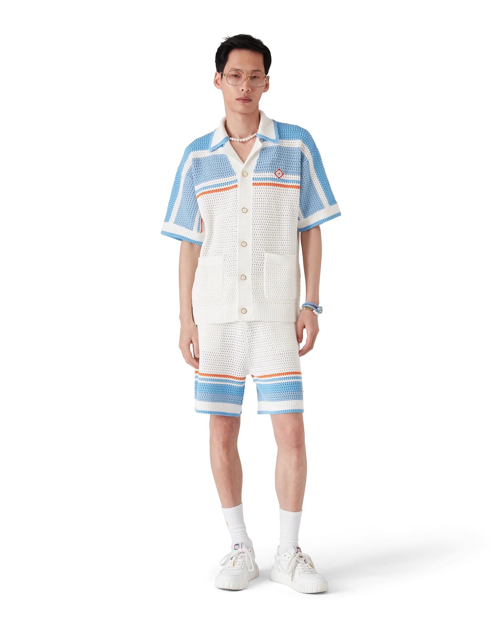 Chemise de tennis en coton crocheté