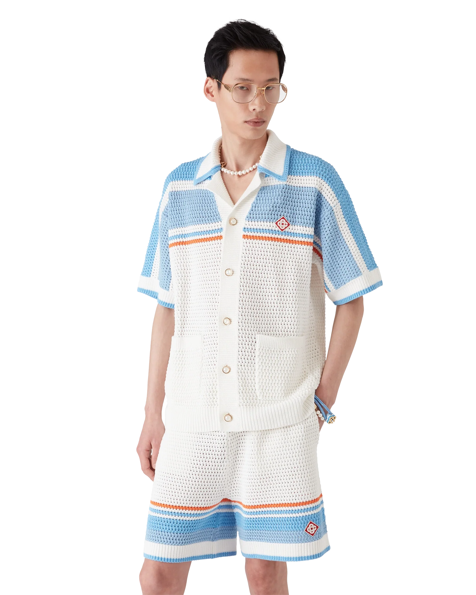 Chemise de tennis en coton crocheté