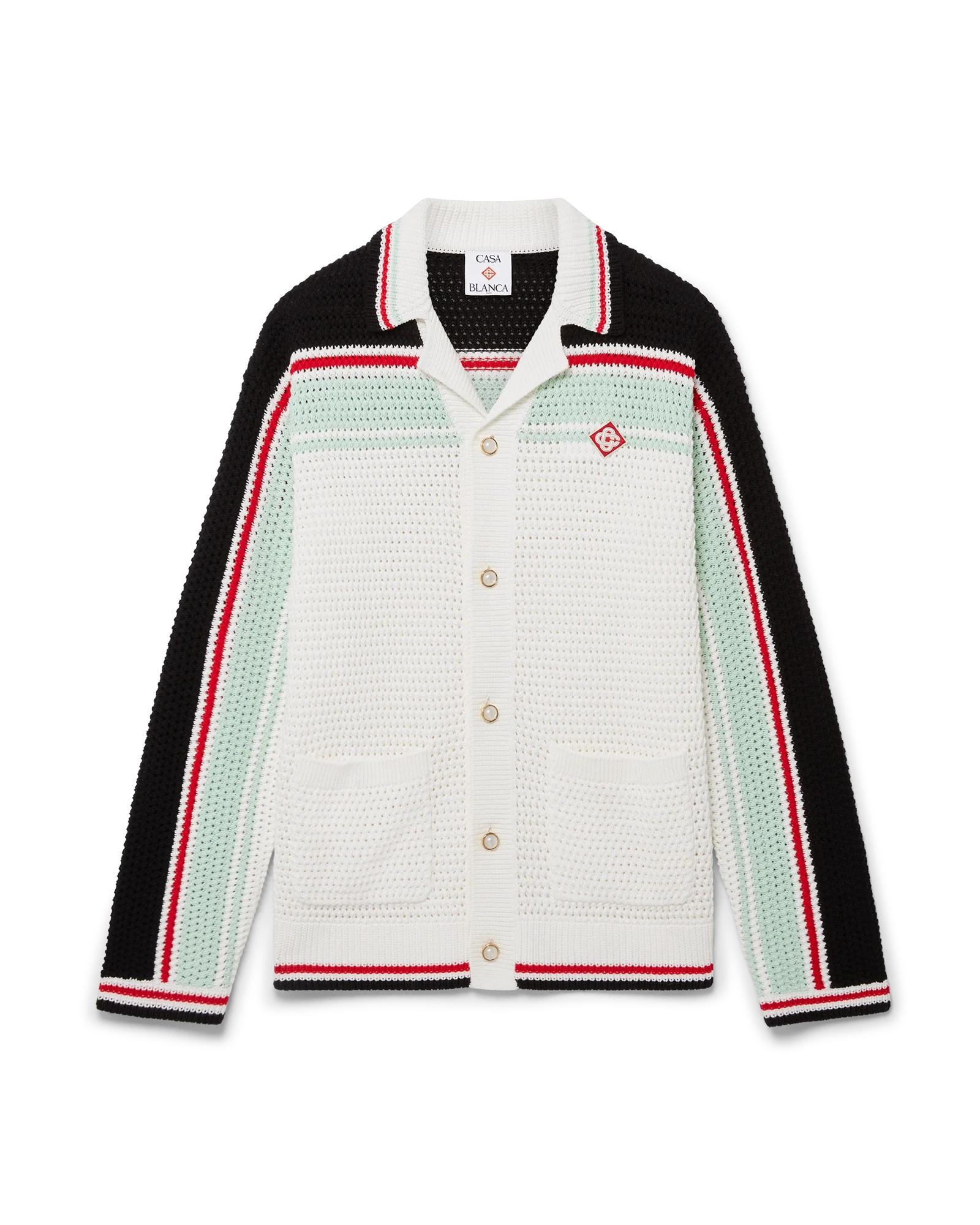 Veste de tennis en coton crocheté