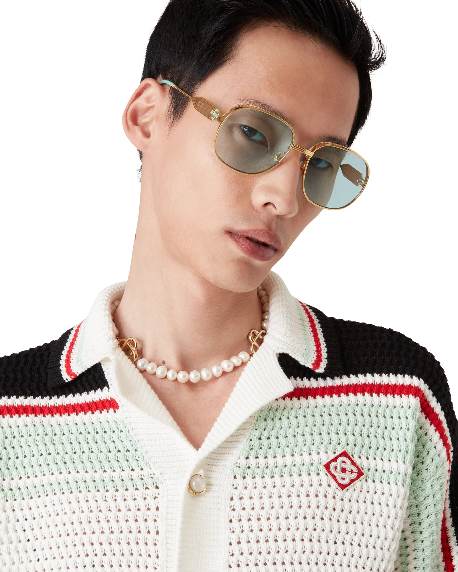 Veste de tennis en coton crocheté