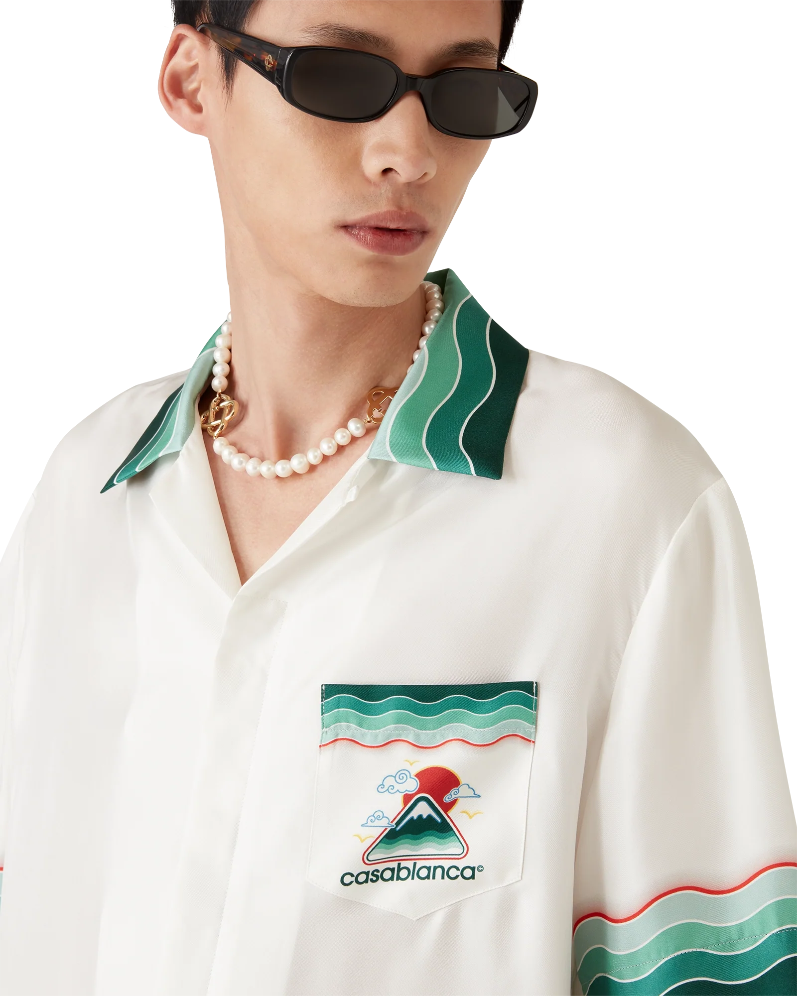 Chemise à manches Montagne Ondulée Silk Short