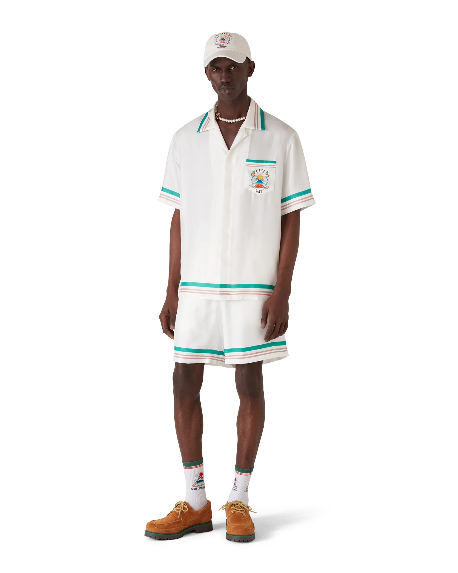 Chemise à manches courtes en soie Casa Way