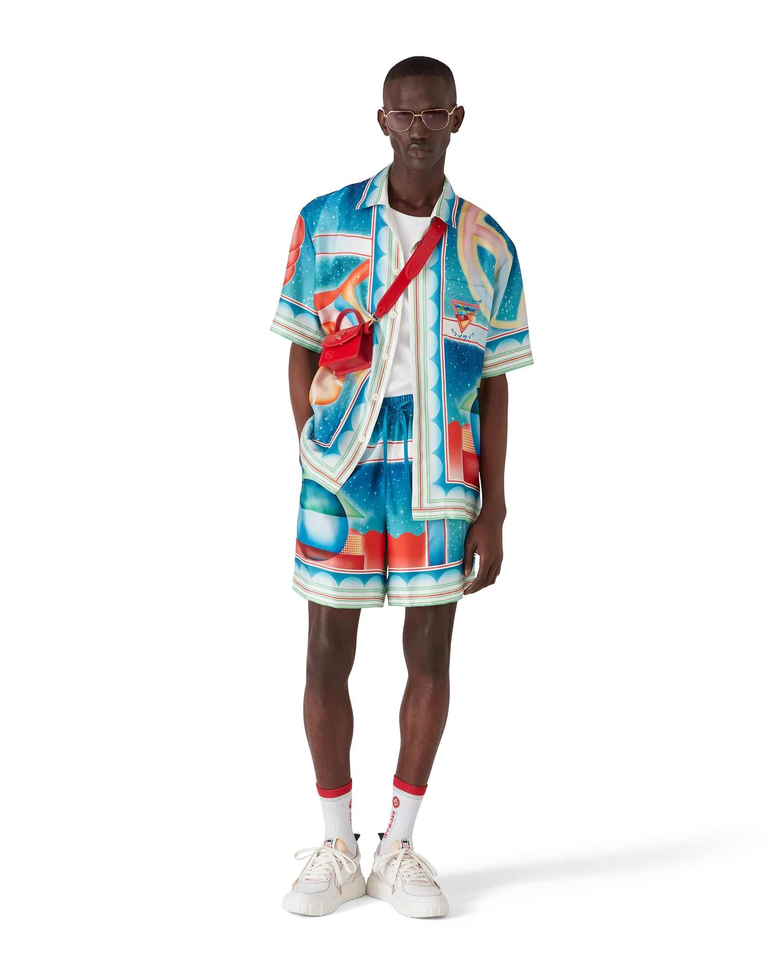 Short en soie Galaxy Court