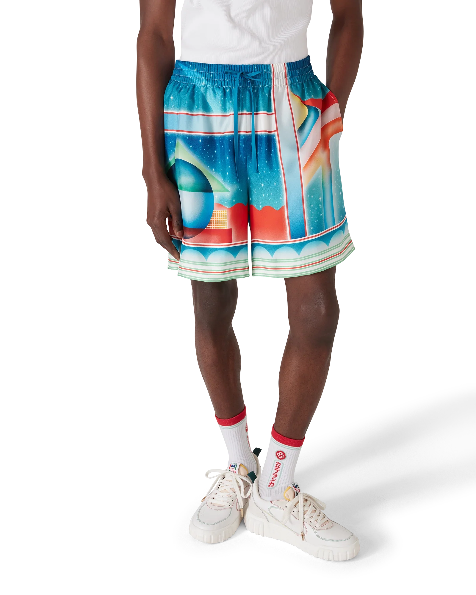 Short en soie Galaxy Court