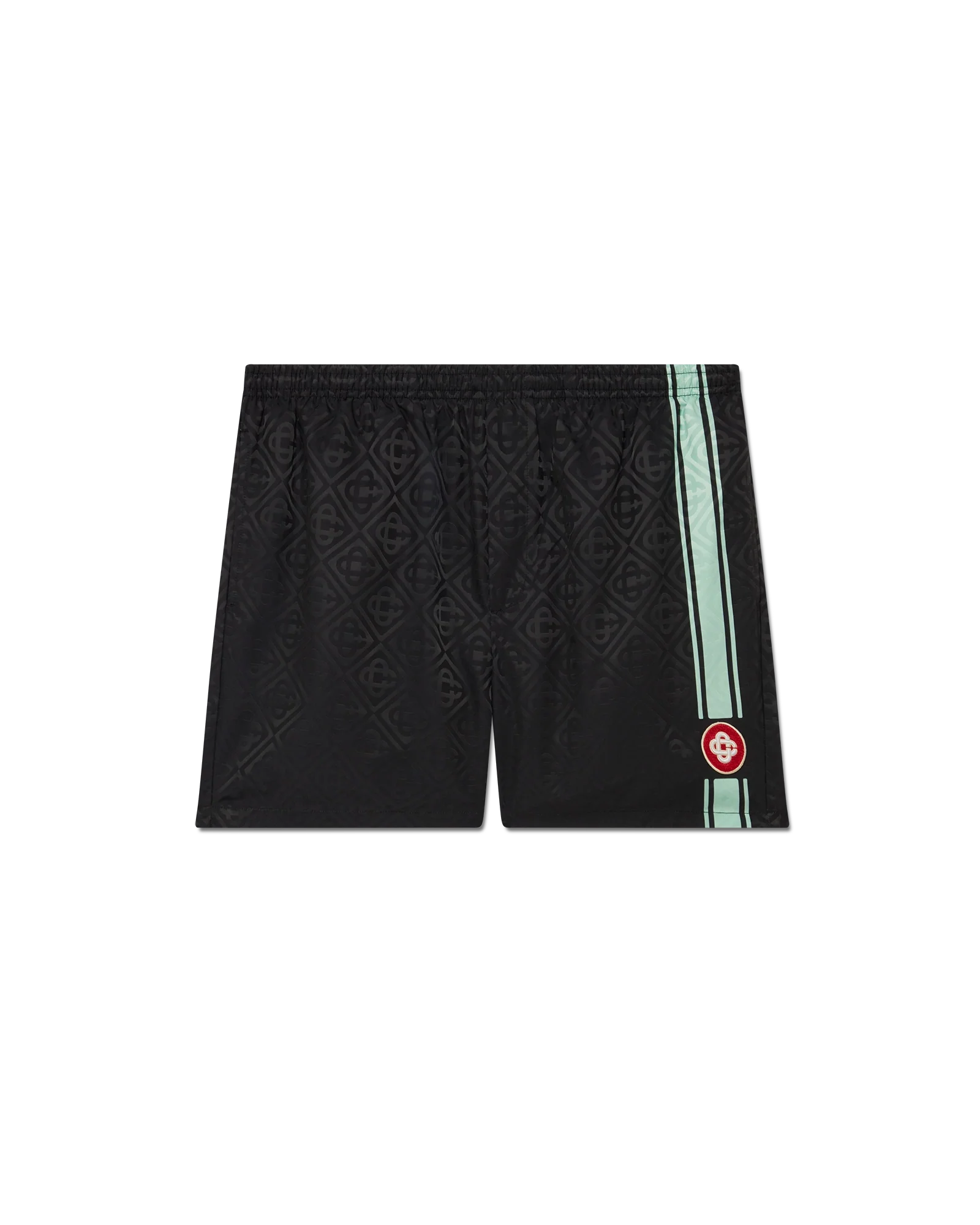 Short de bain à rayures en jacquard Monogram