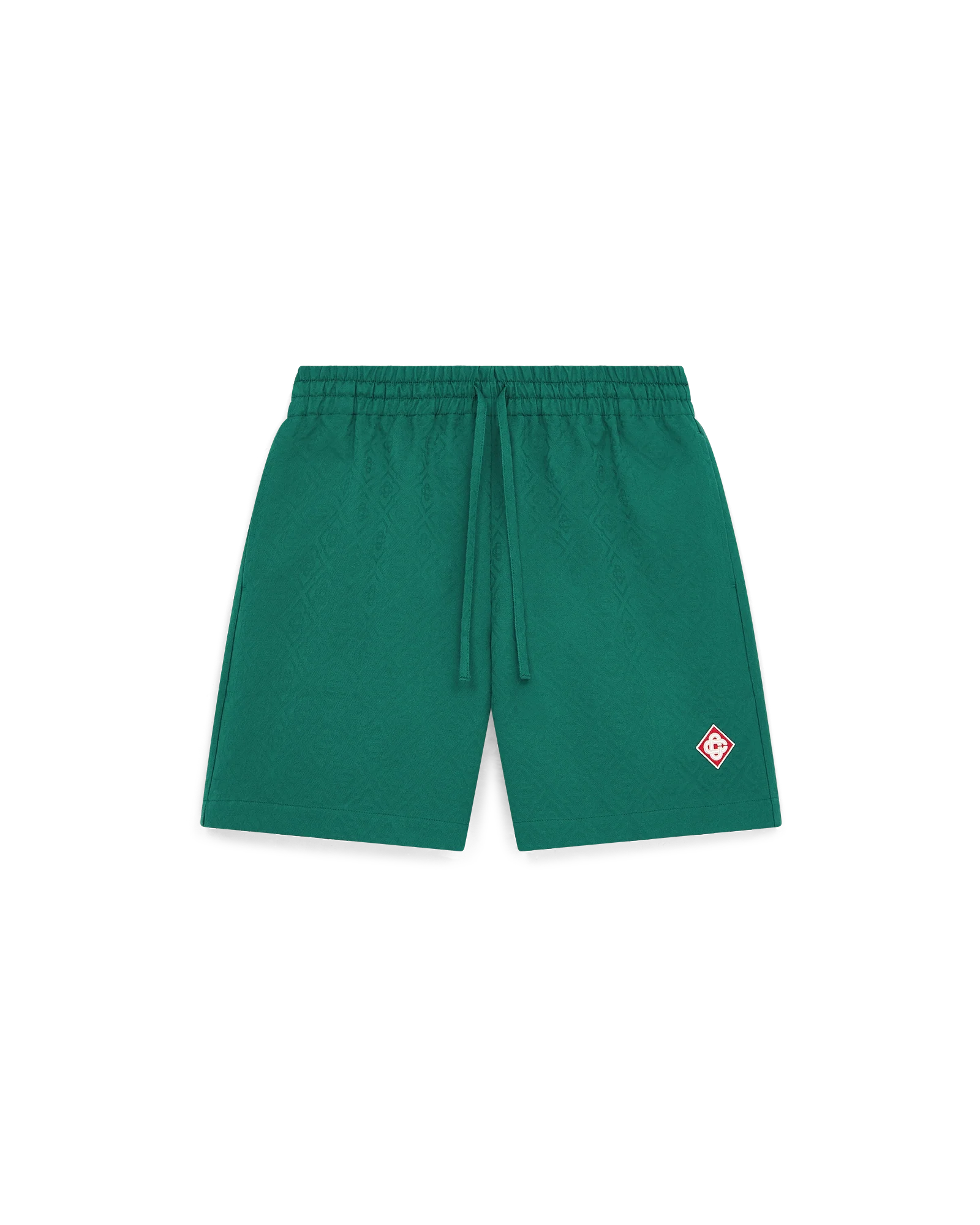 Short en coton jacquard avec monogramme