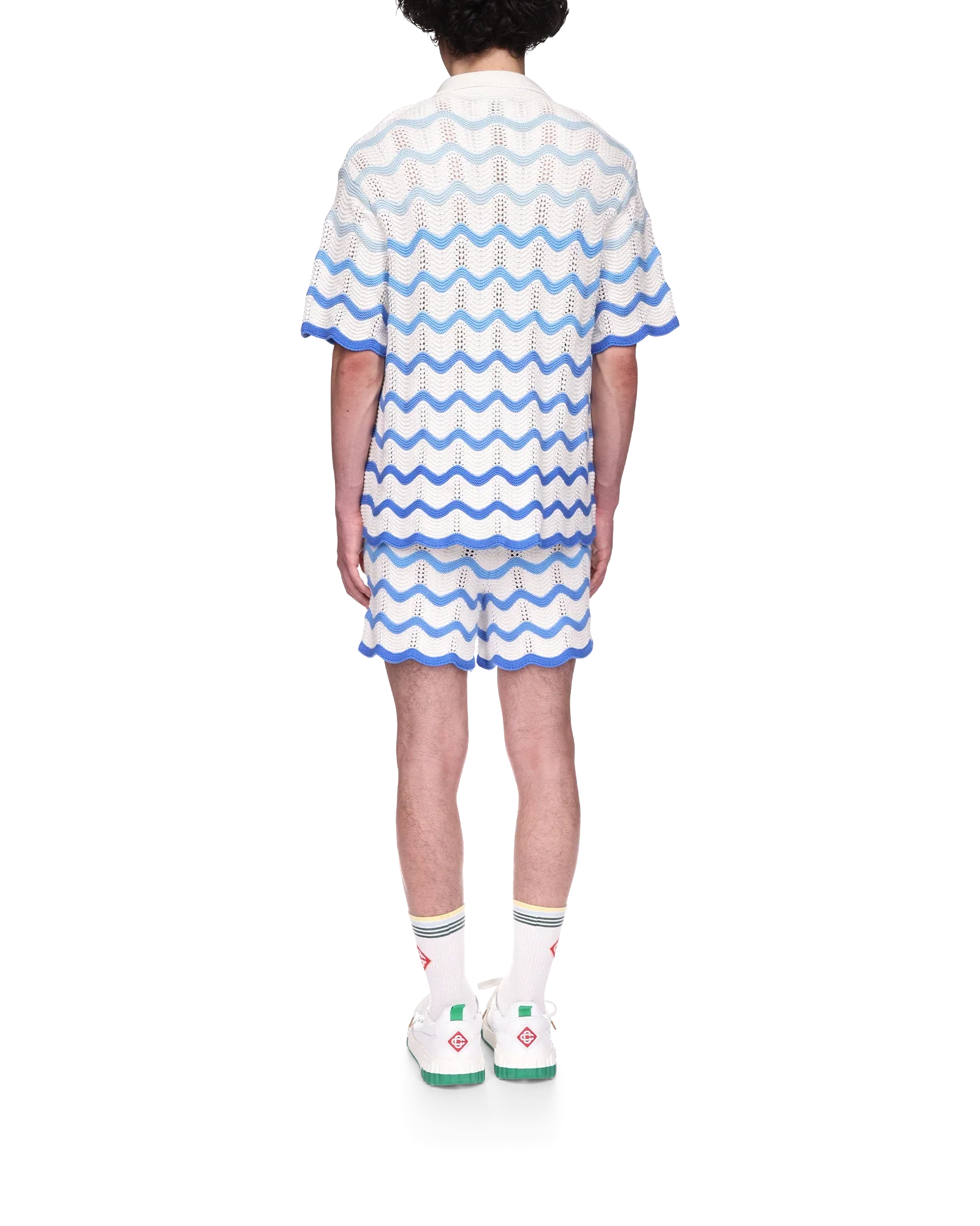 Chemise en crochet à dégradé ondulé