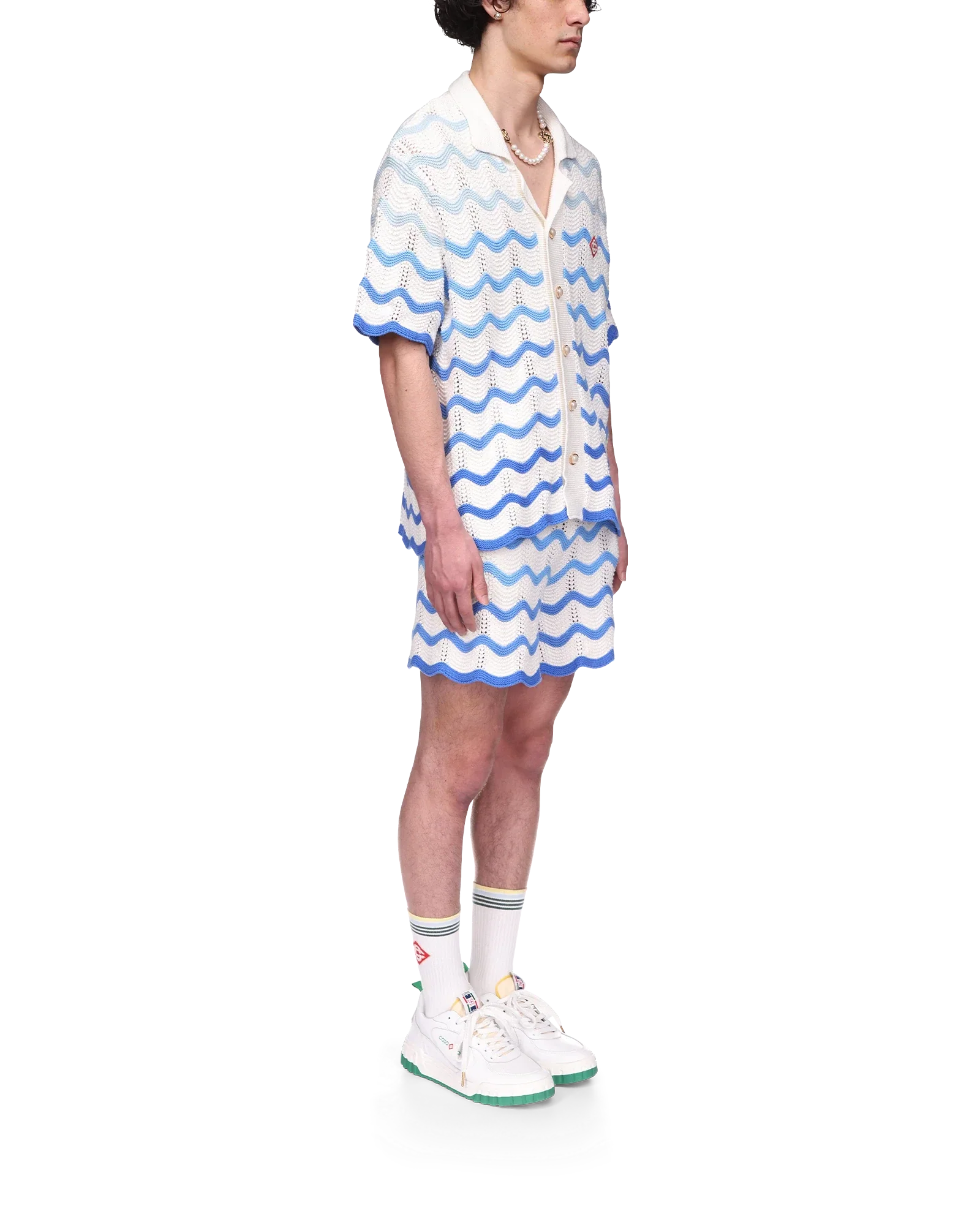 Chemise en crochet à dégradé ondulé