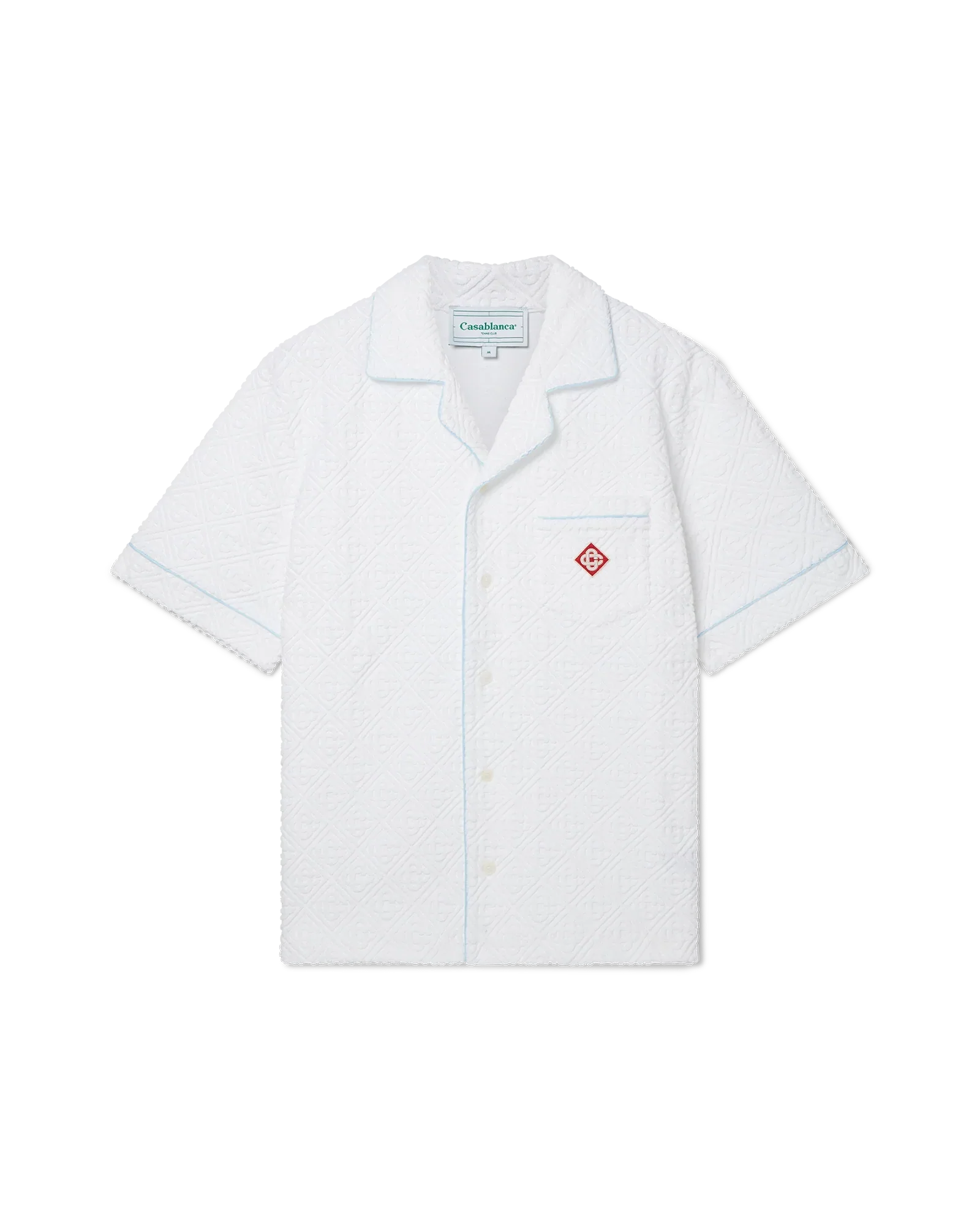Chemise à manches courtes en éponge monogramme
