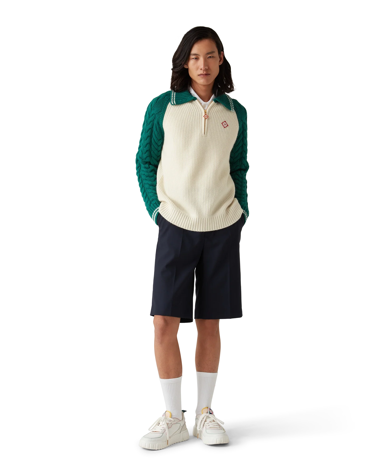 Pull en maille torsadée en cachemire