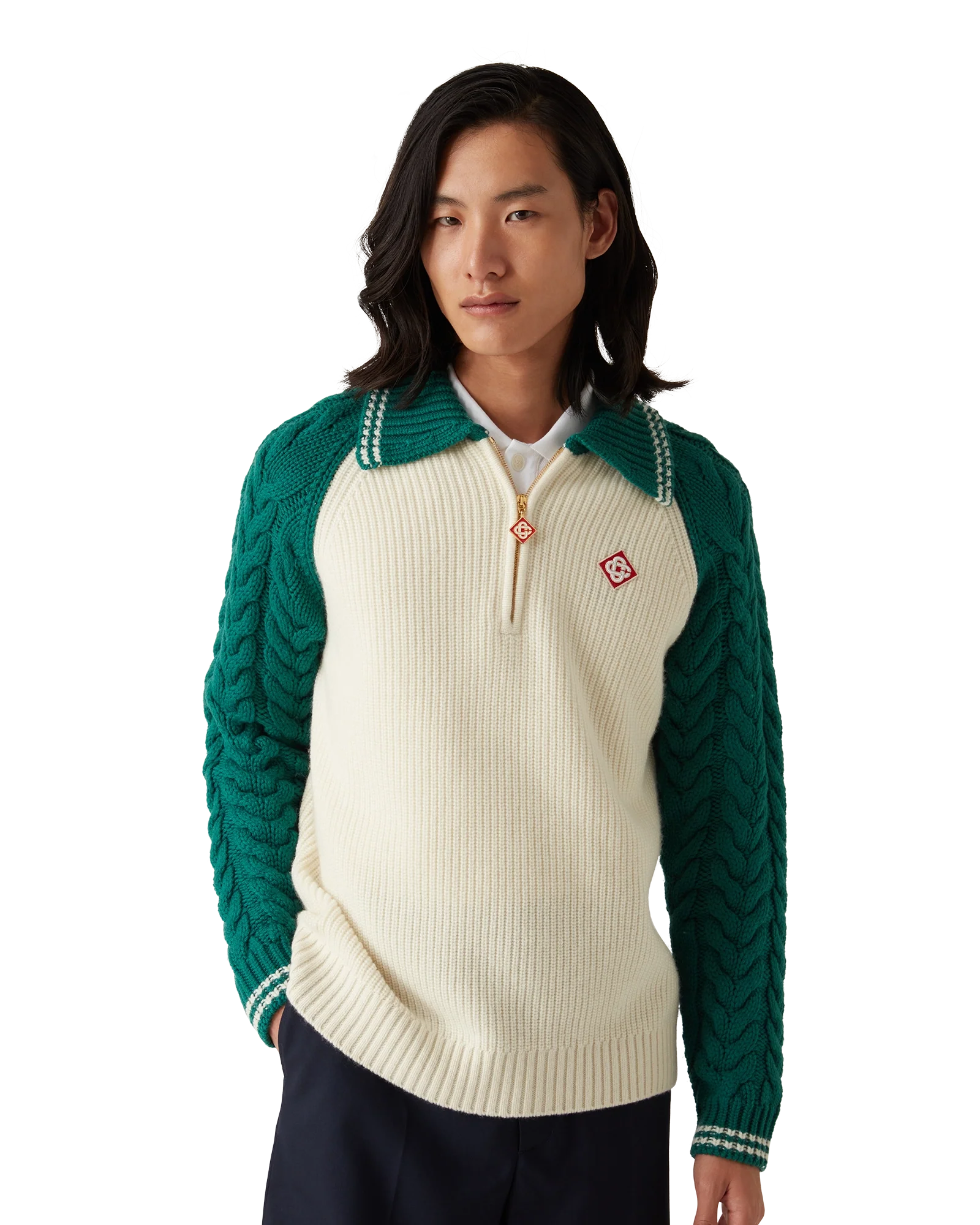 Pull en maille torsadée en cachemire